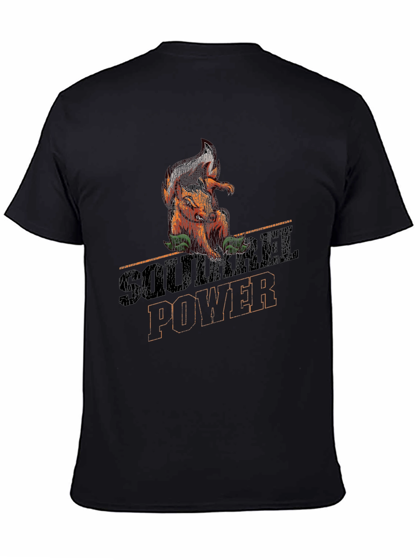 Black Squirrel Power Graphic Tee - Black view 4