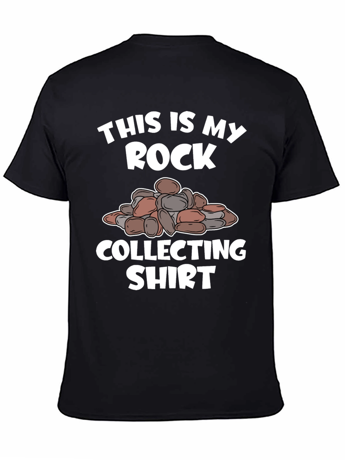 Black Rock Collecting Shirt - Funny Rockhound Tee view 4