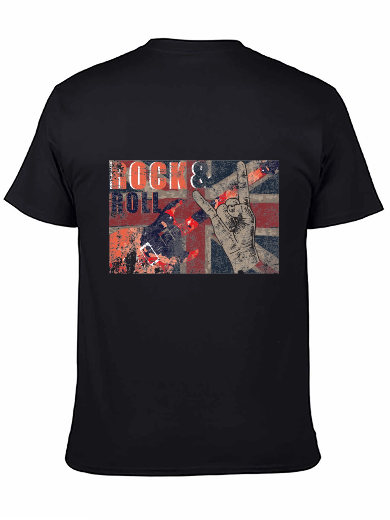Black Rock & Roll Graphic Print T-Shirt view 4