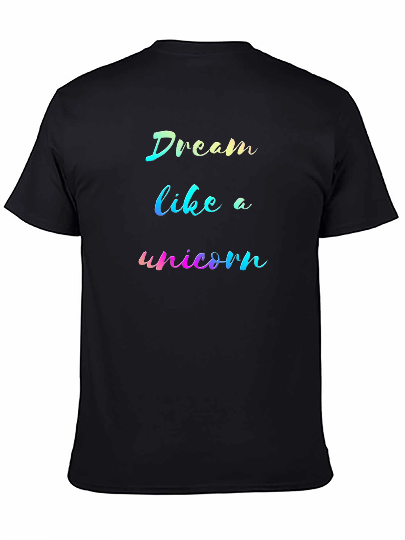Black Dream Like a Unicorn Graphic Tee view 4