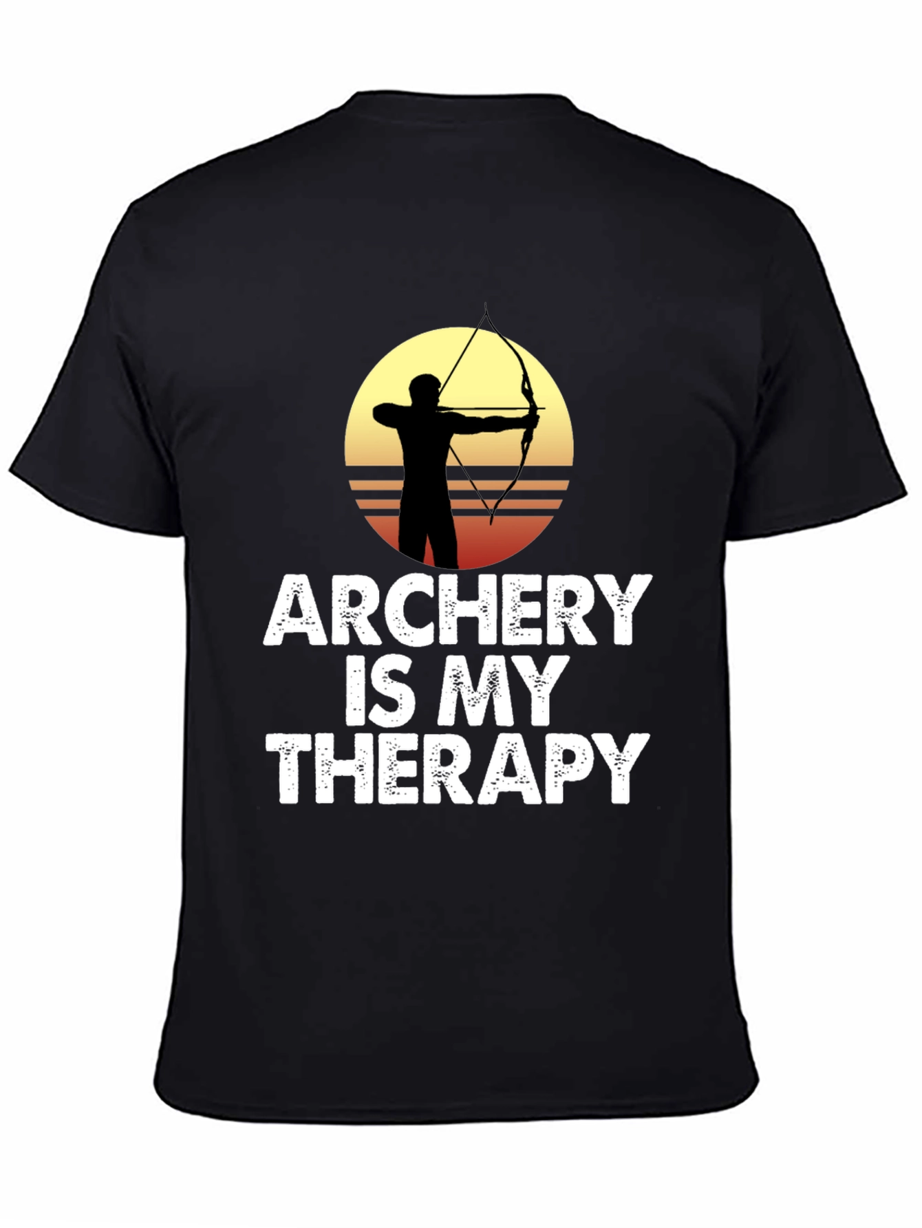 Black Archery is My Therapy Graphic T-Shirt view 4