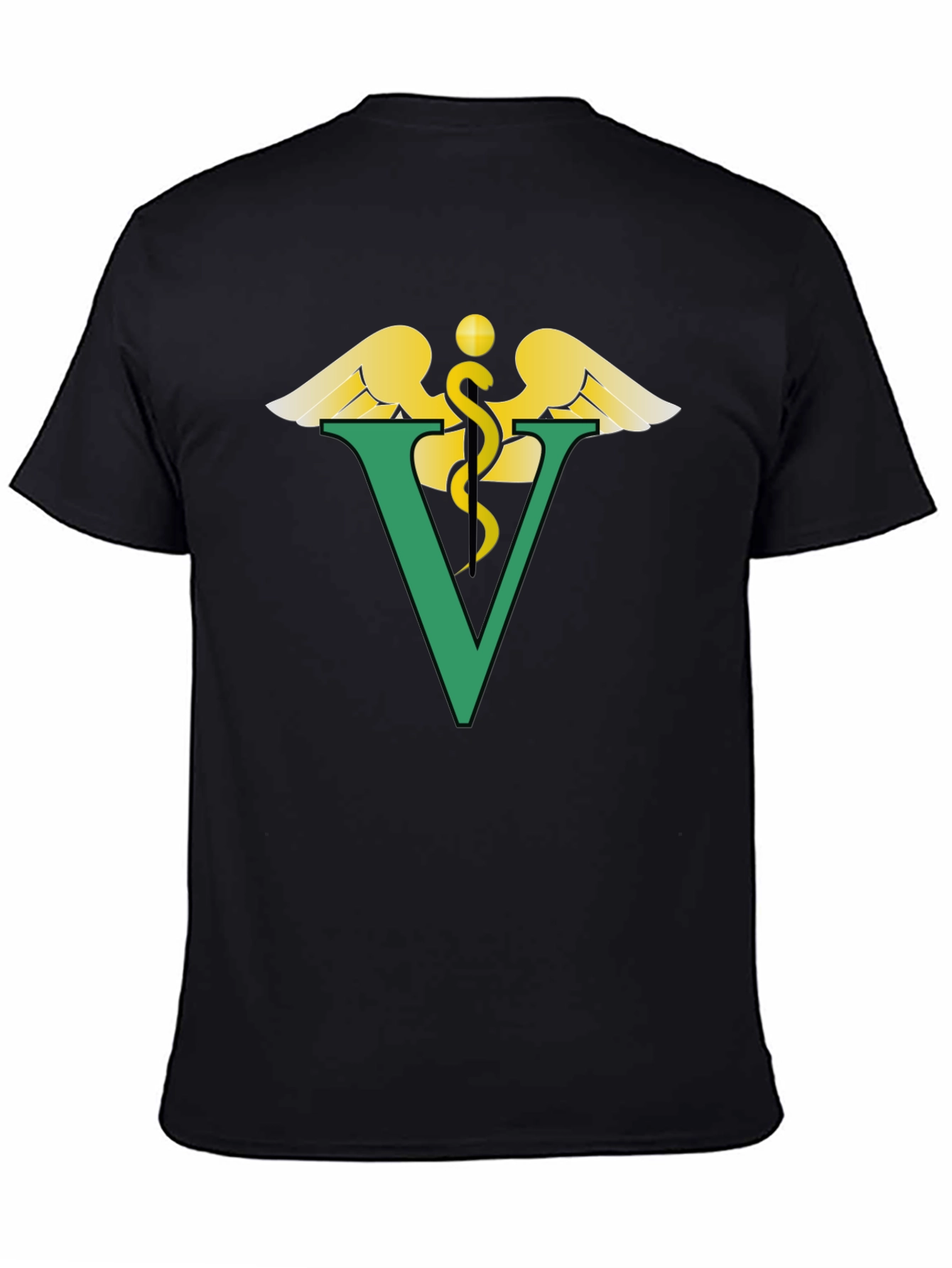 Black Vet Symbol Graphic T-Shirt - Unisex Tee view 4