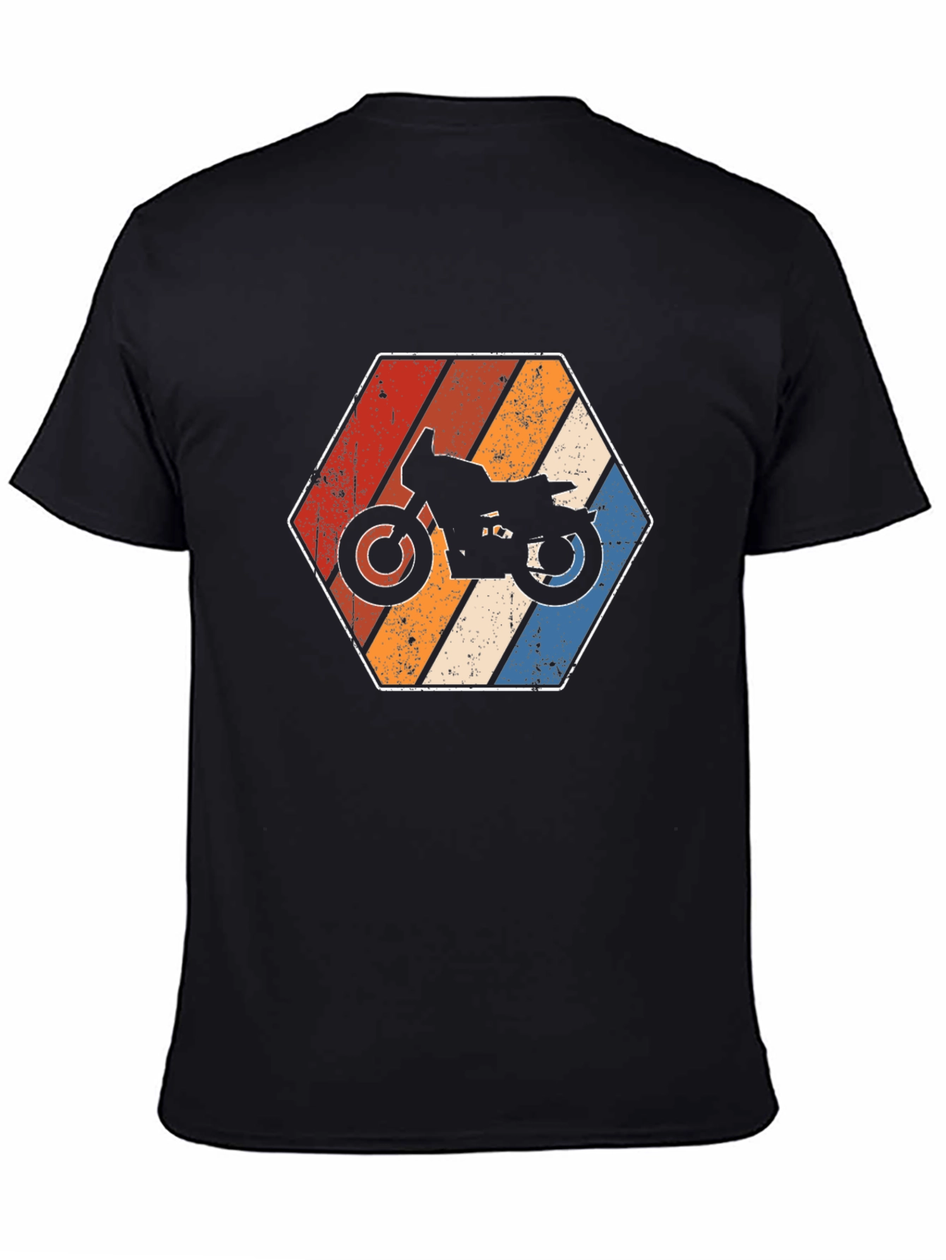 Black Retro Motorcycle Graphic Tee view 4
