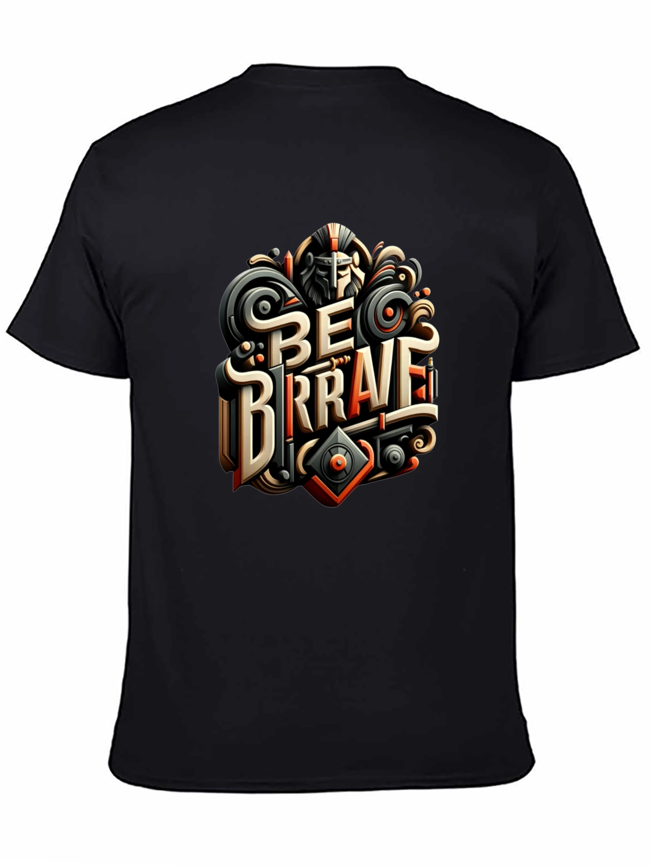 Black Be Brave Graphic Print T-Shirt view 4