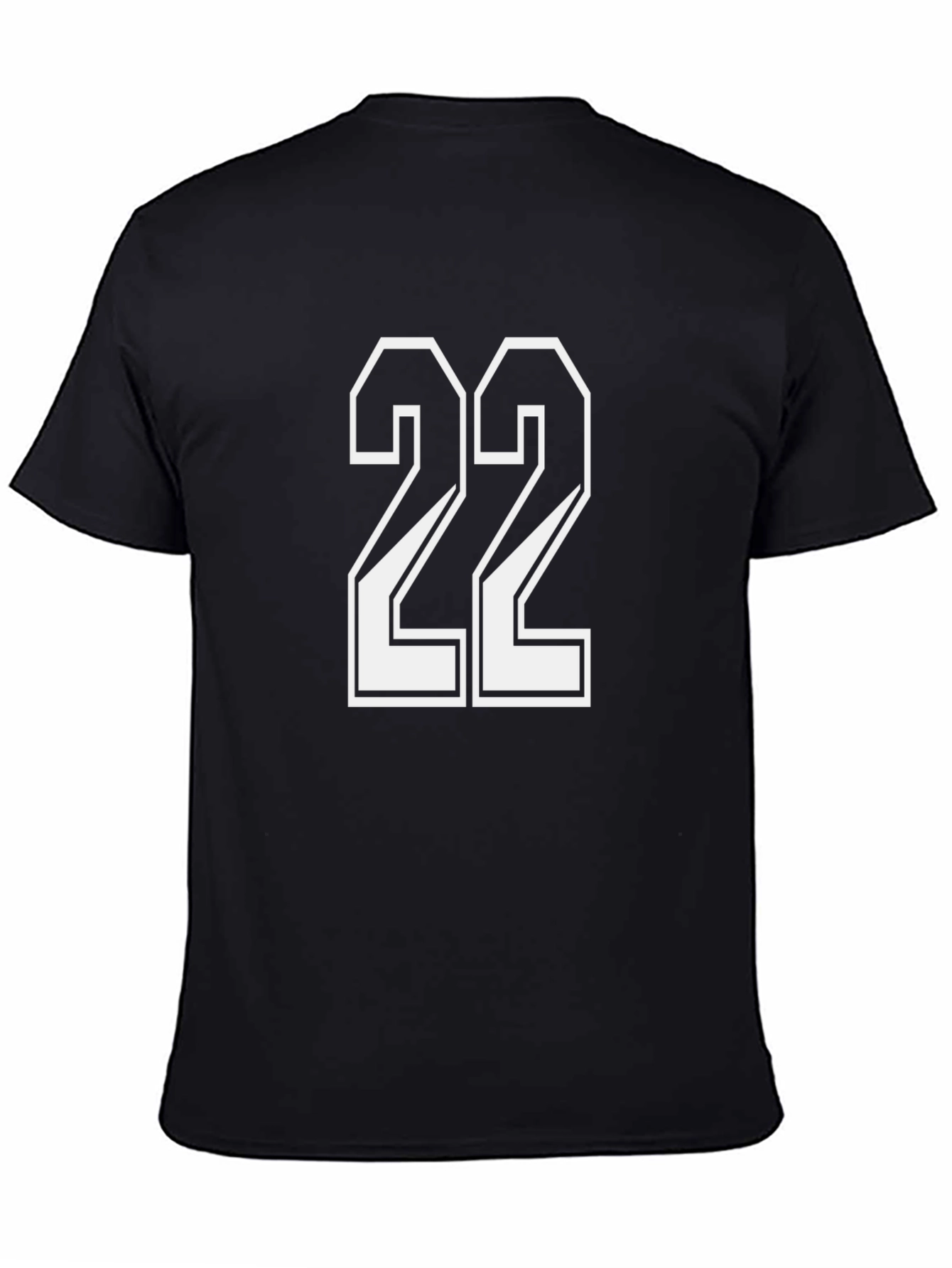 Number 22 Graphic Tee - Stylish Black Cotton T-Shirt - 4