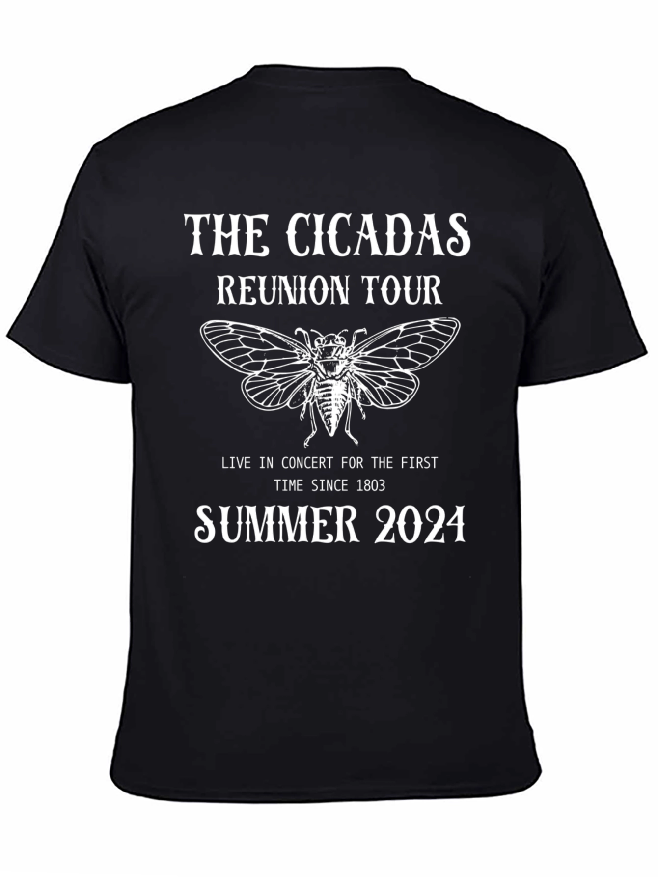 Black The Cicadas Reunion Tour 2024 T-Shirt view 4
