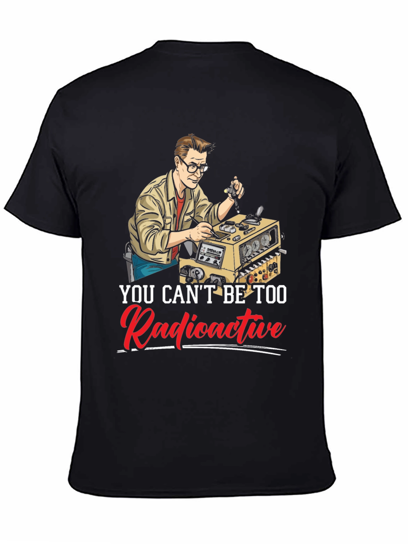 Black Radioactive Scientist Graphic T-Shirt view 4