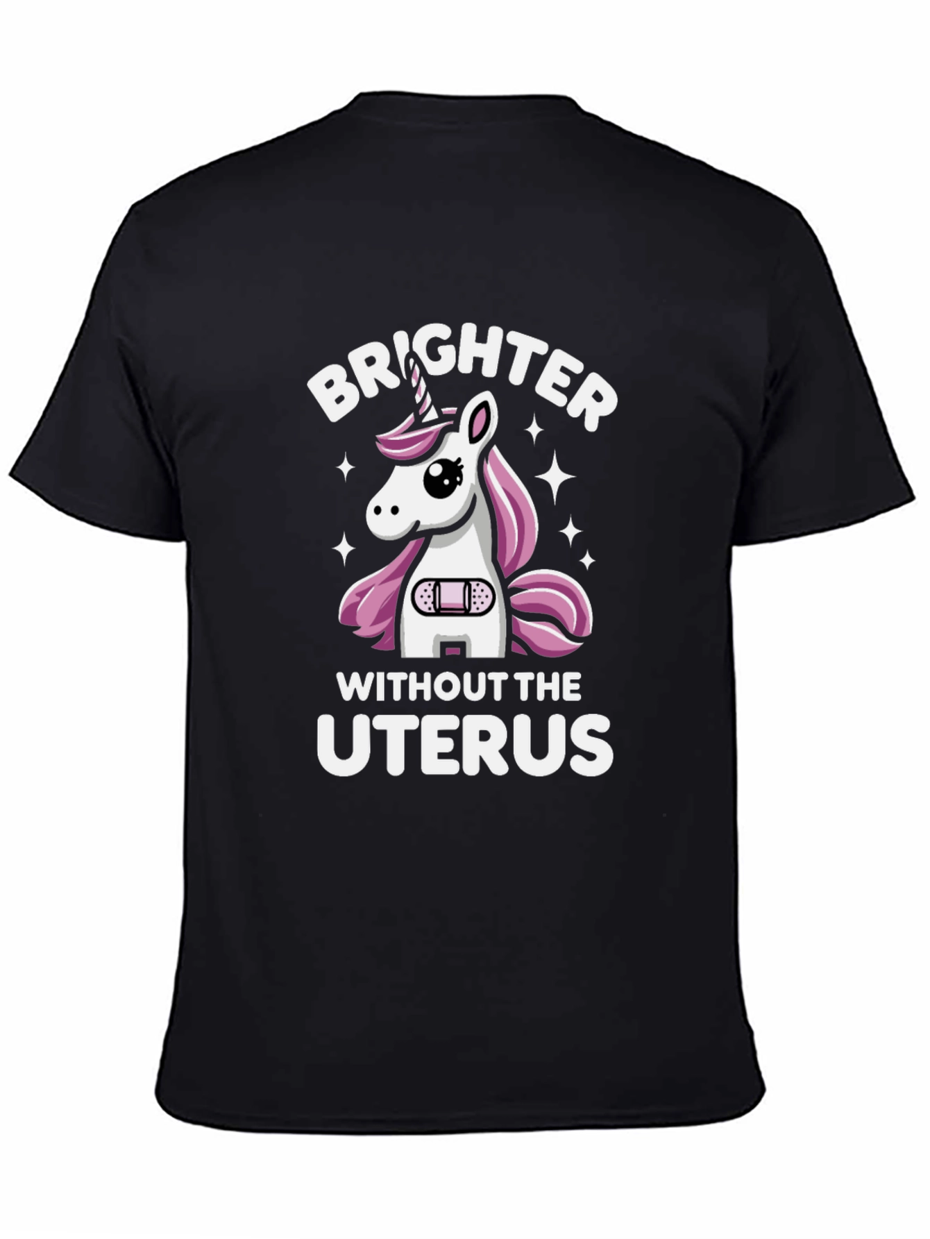 Black Brighter Without The Uterus Graphic Tee view 4