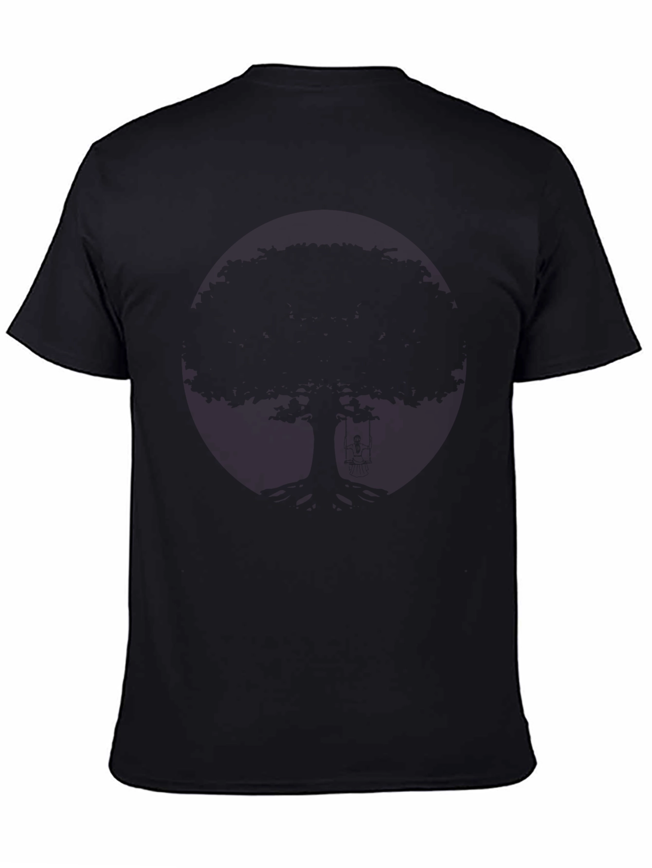 Black Classic Black Crew Neck T-Shirt | Everyday Essential view 4
