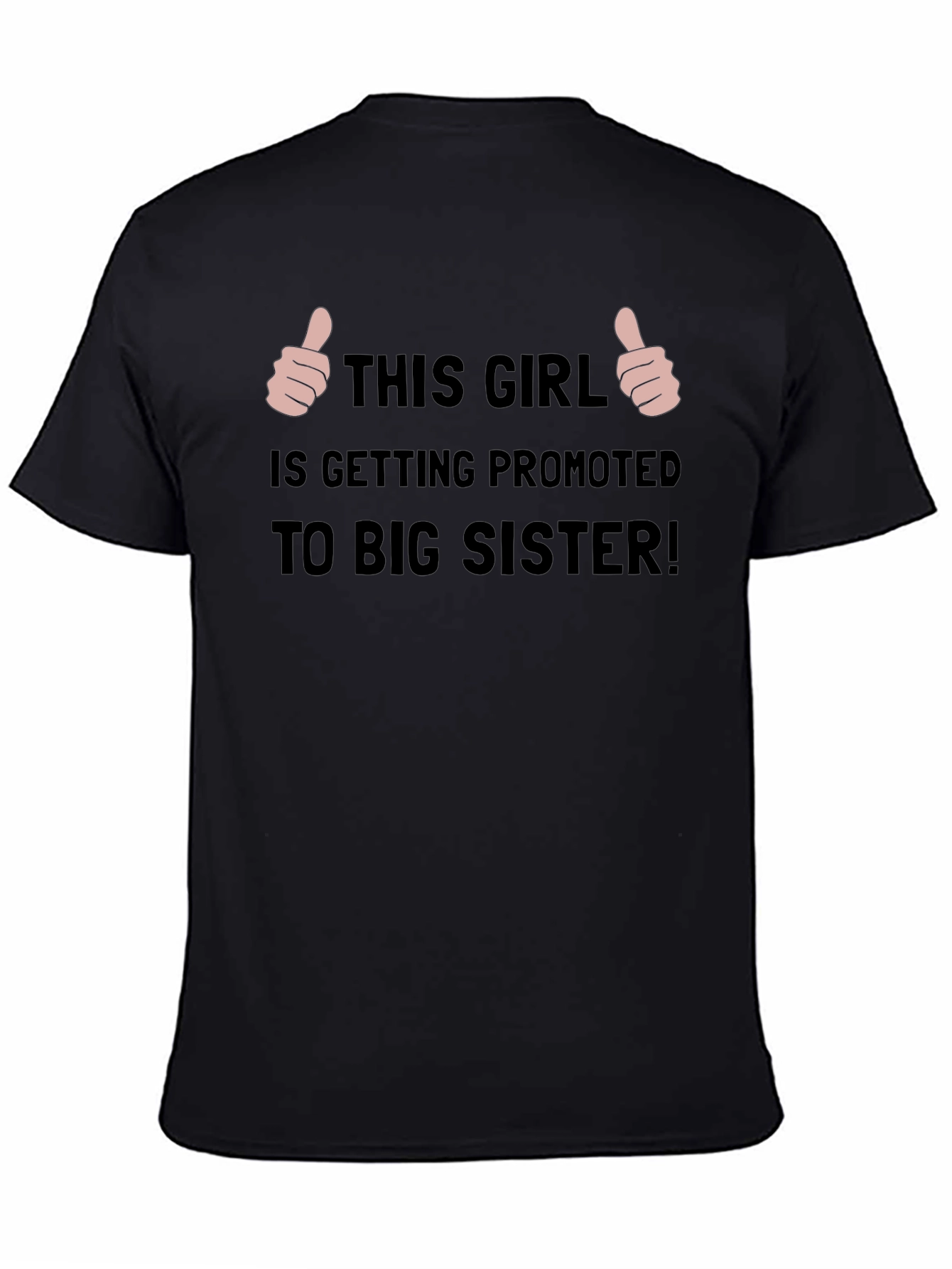 Black Promoted to Big Sister T-Shirt view 4