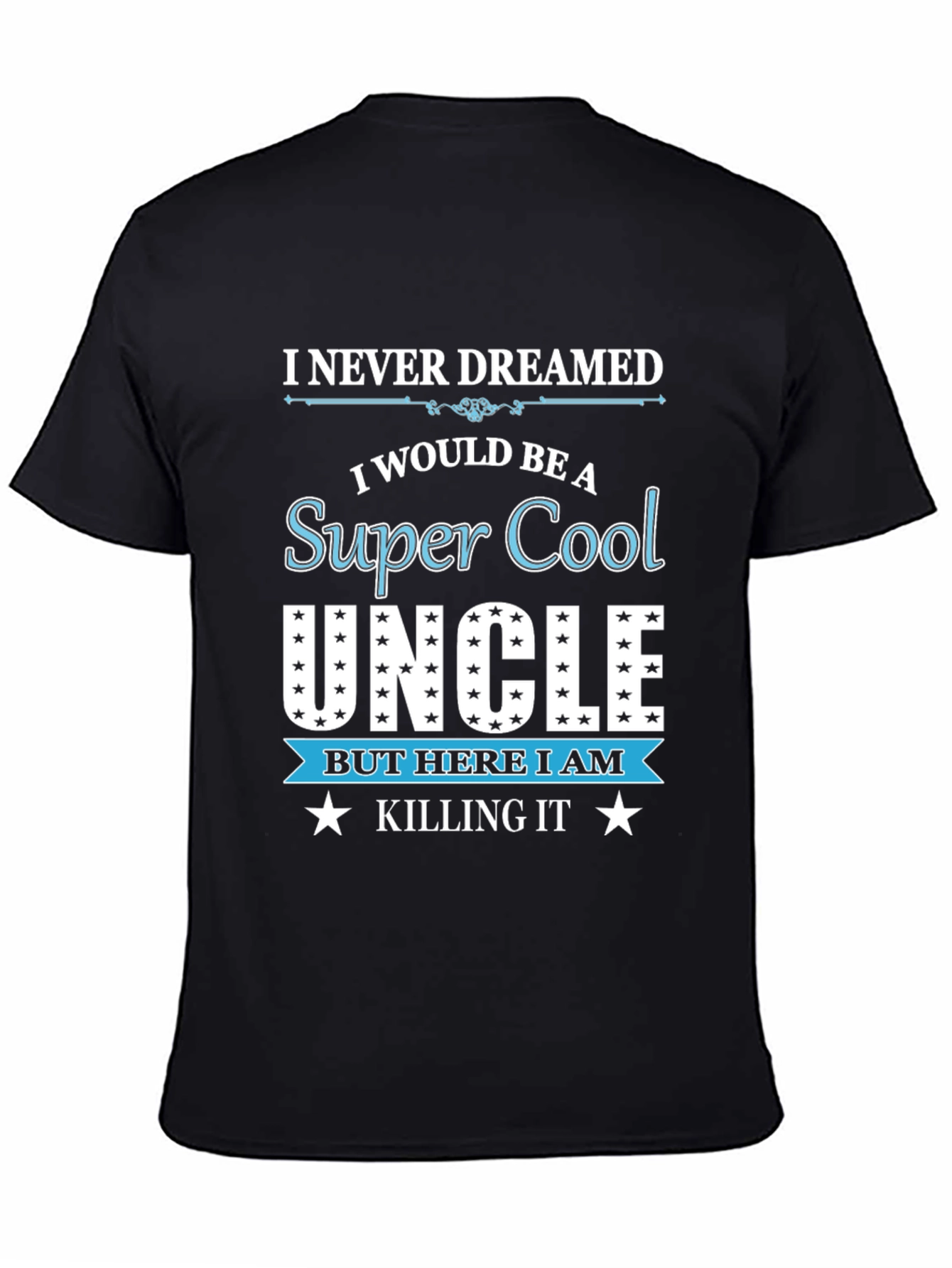 Black Super Cool Uncle T-Shirt view 4