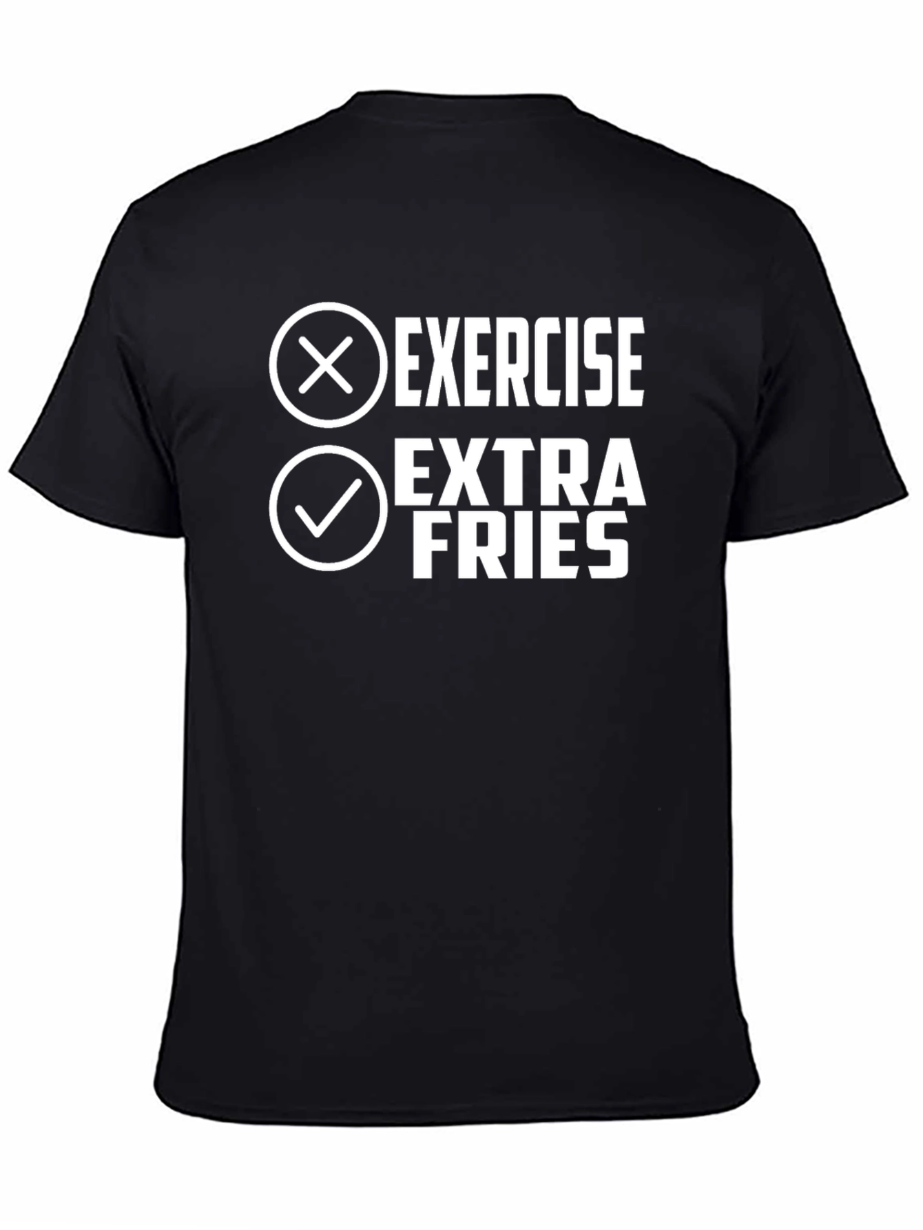 Black Extra Fries Black Graphic Tee view 4