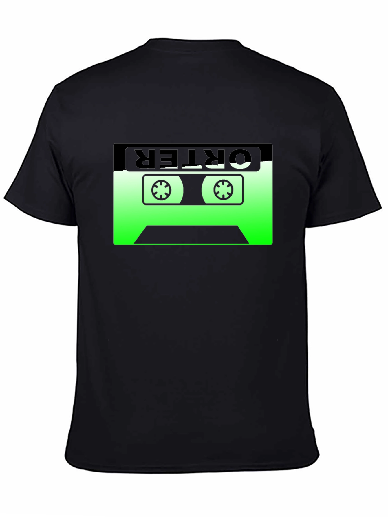Black Retro Cassette Tape Graphic Tee - Black view 4