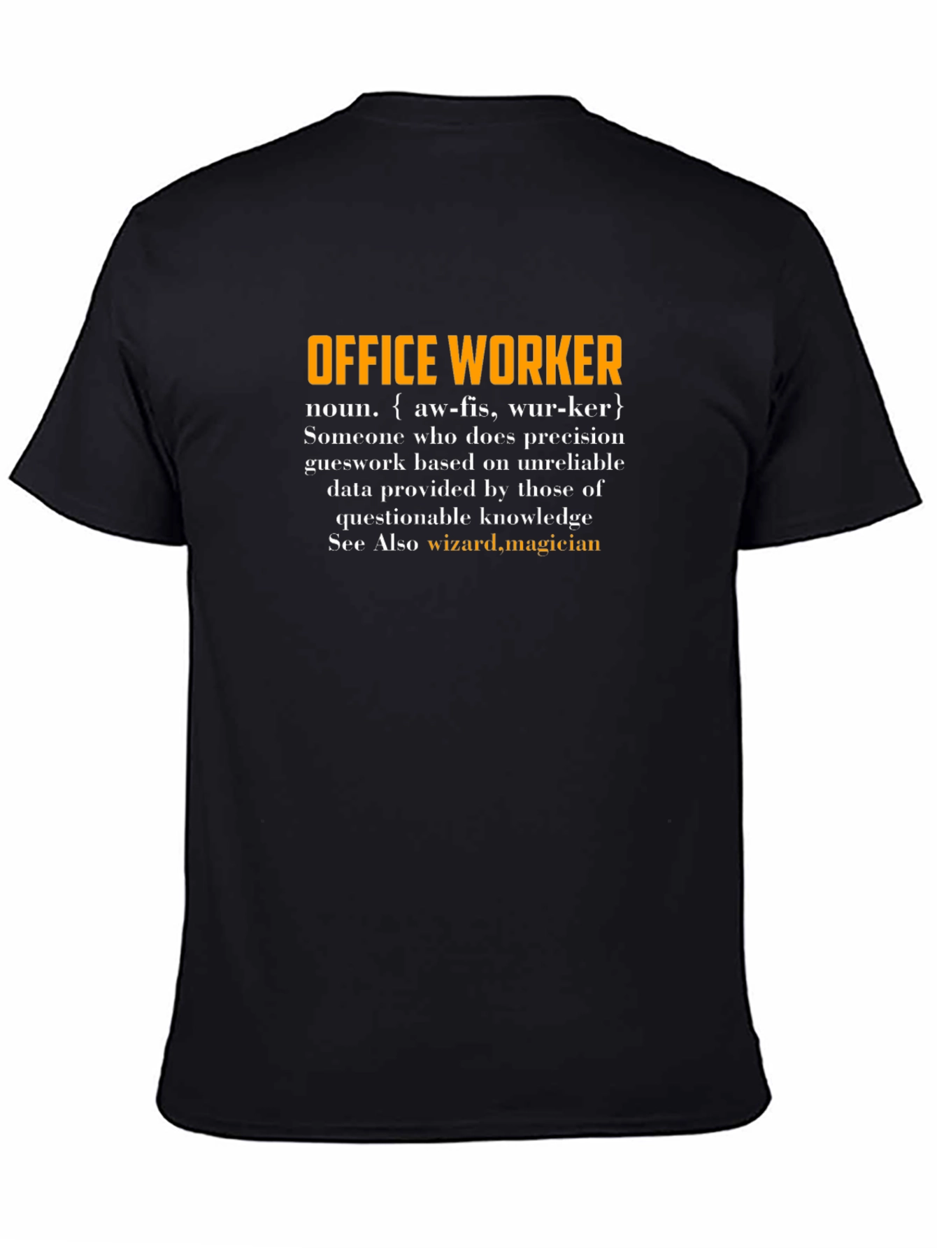Black Office Worker Definition T-Shirt - Funny Job Gift view 4