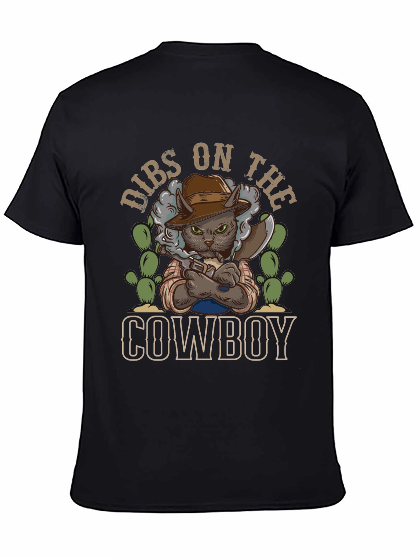 Black Ribs On The Cowboy Graphic T-Shirt view 4