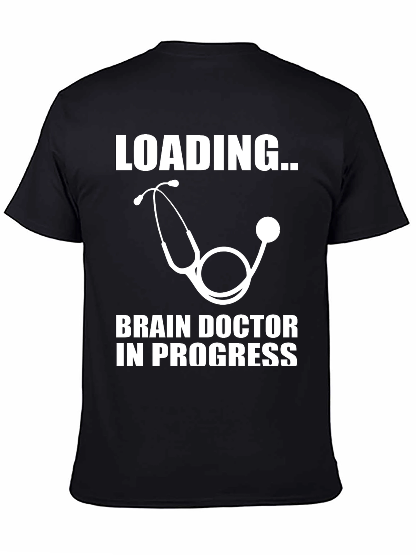 Black Brain Doctor In Progress Tee view 4