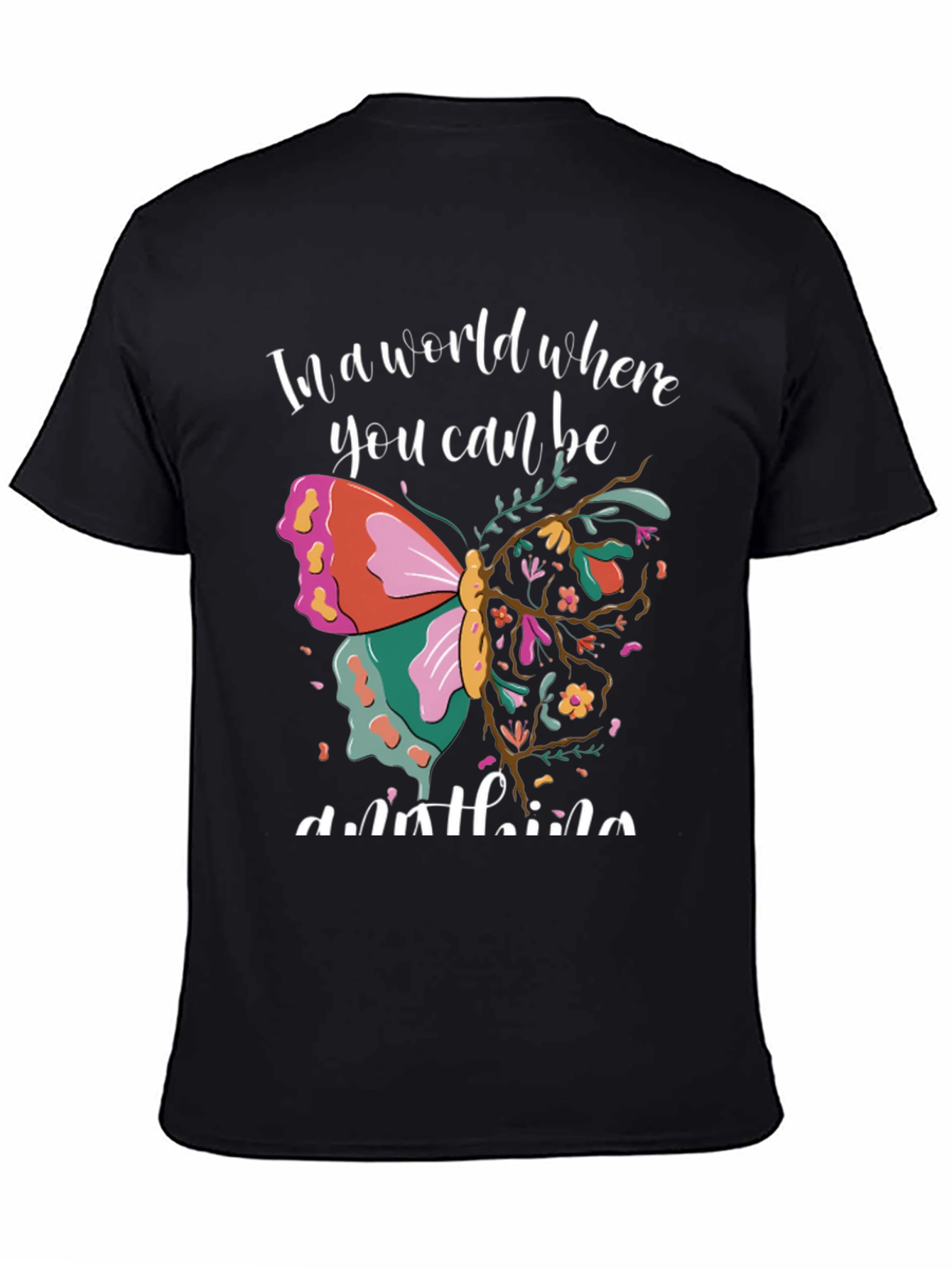 Black Butterfly Graphic T-Shirt - Be Anything! view 4