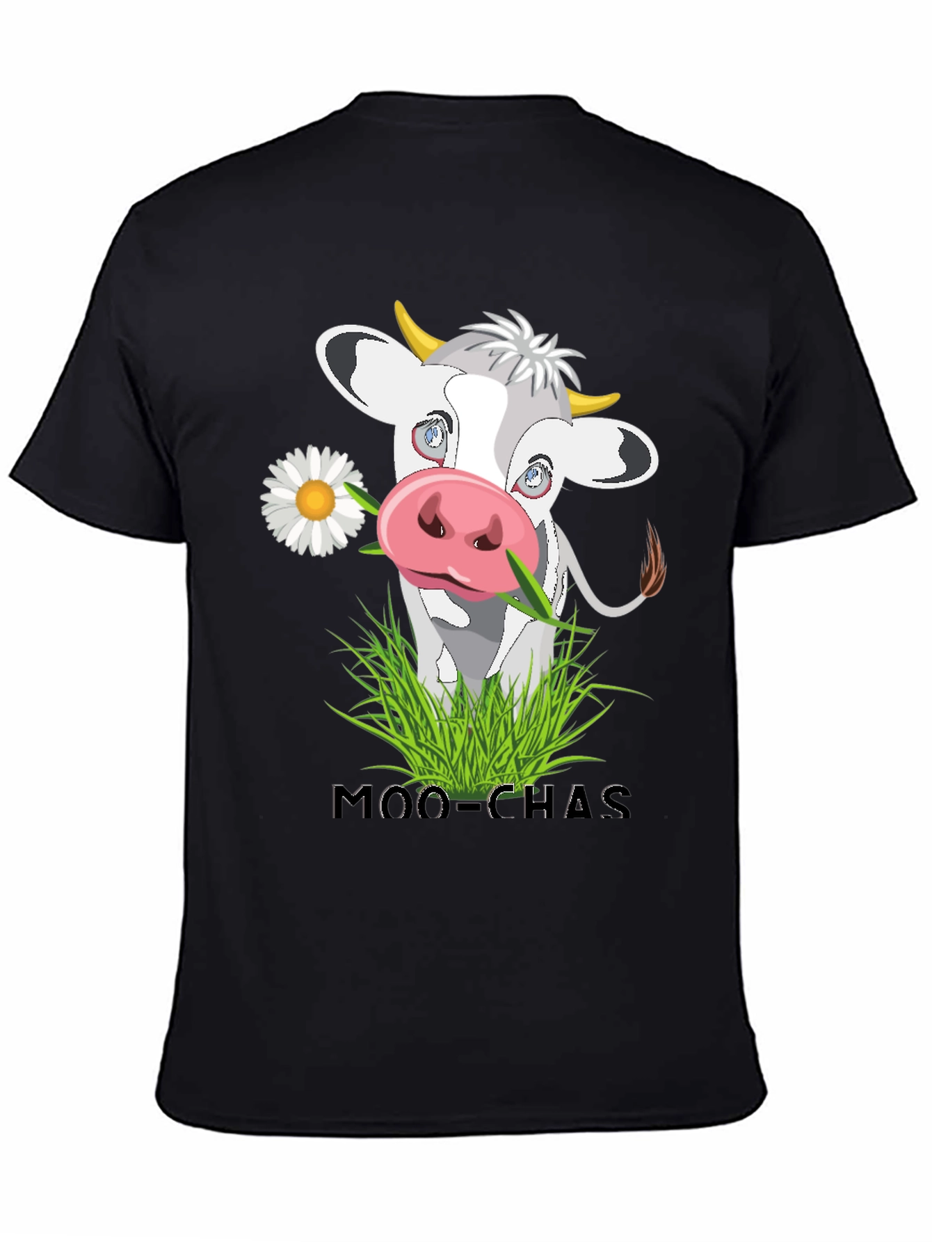 Black Moo-Chas Cow T-Shirt view 4
