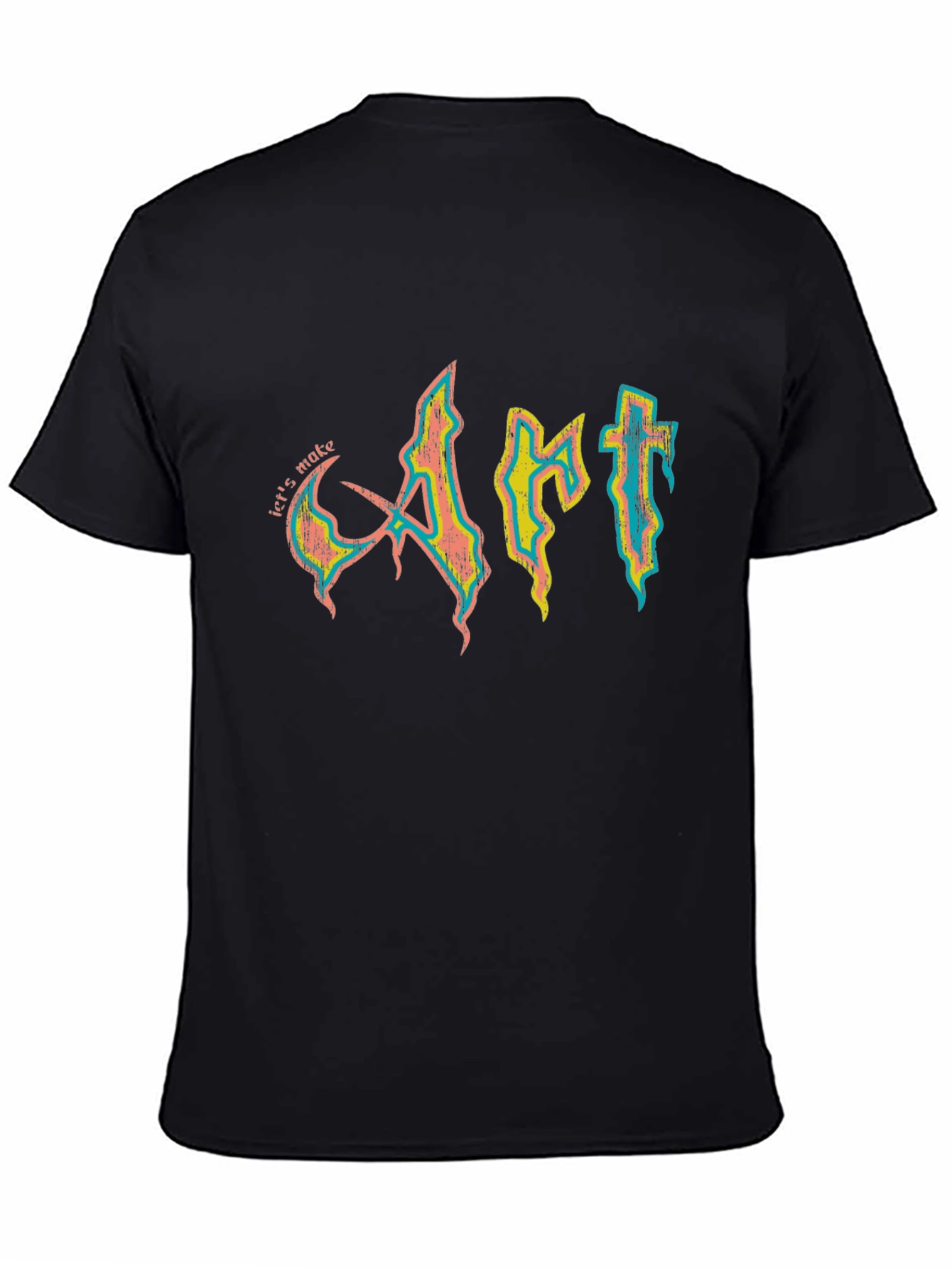 Black Art Tee - Men's Black Graphic T-Shirt view 4