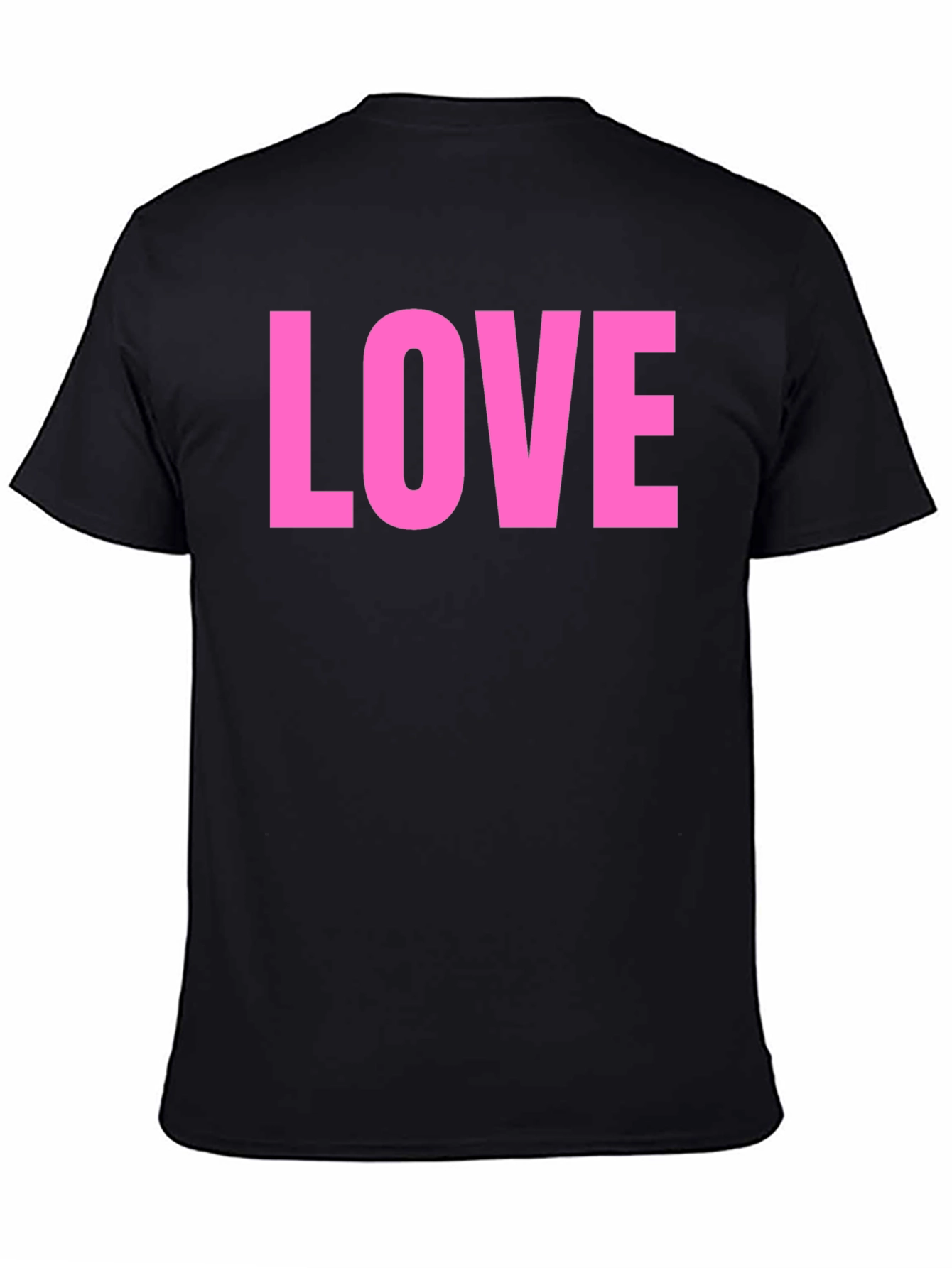 Black Love Graphic Tee - Black Casual T-Shirt view 4