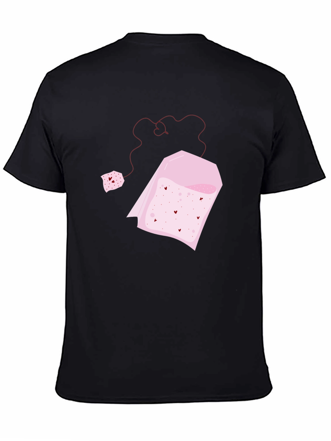Black Heart Tea Bag Graphic Tee - Black view 4