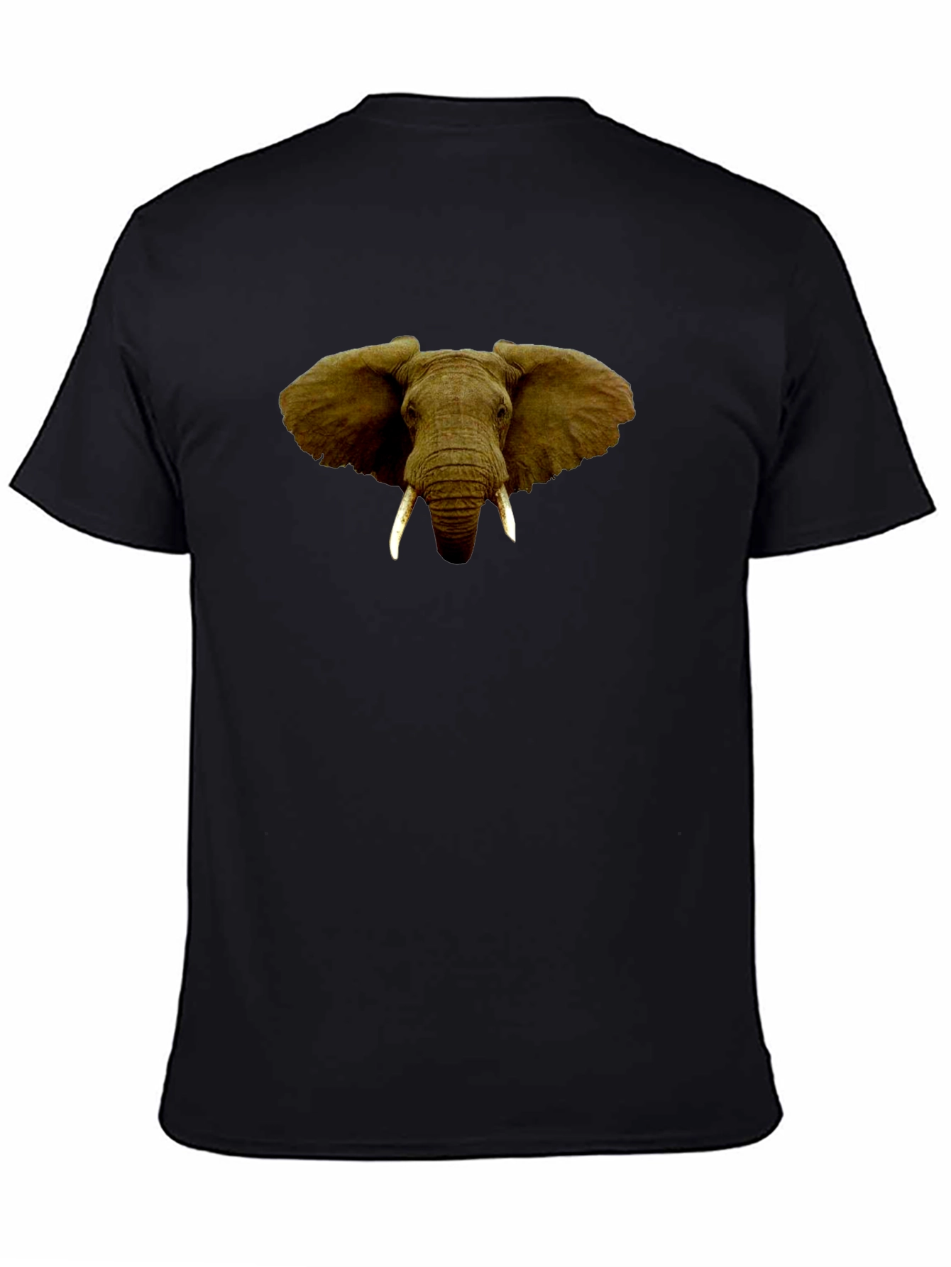 Black Elephant Graphic Print Black T-Shirt view 4
