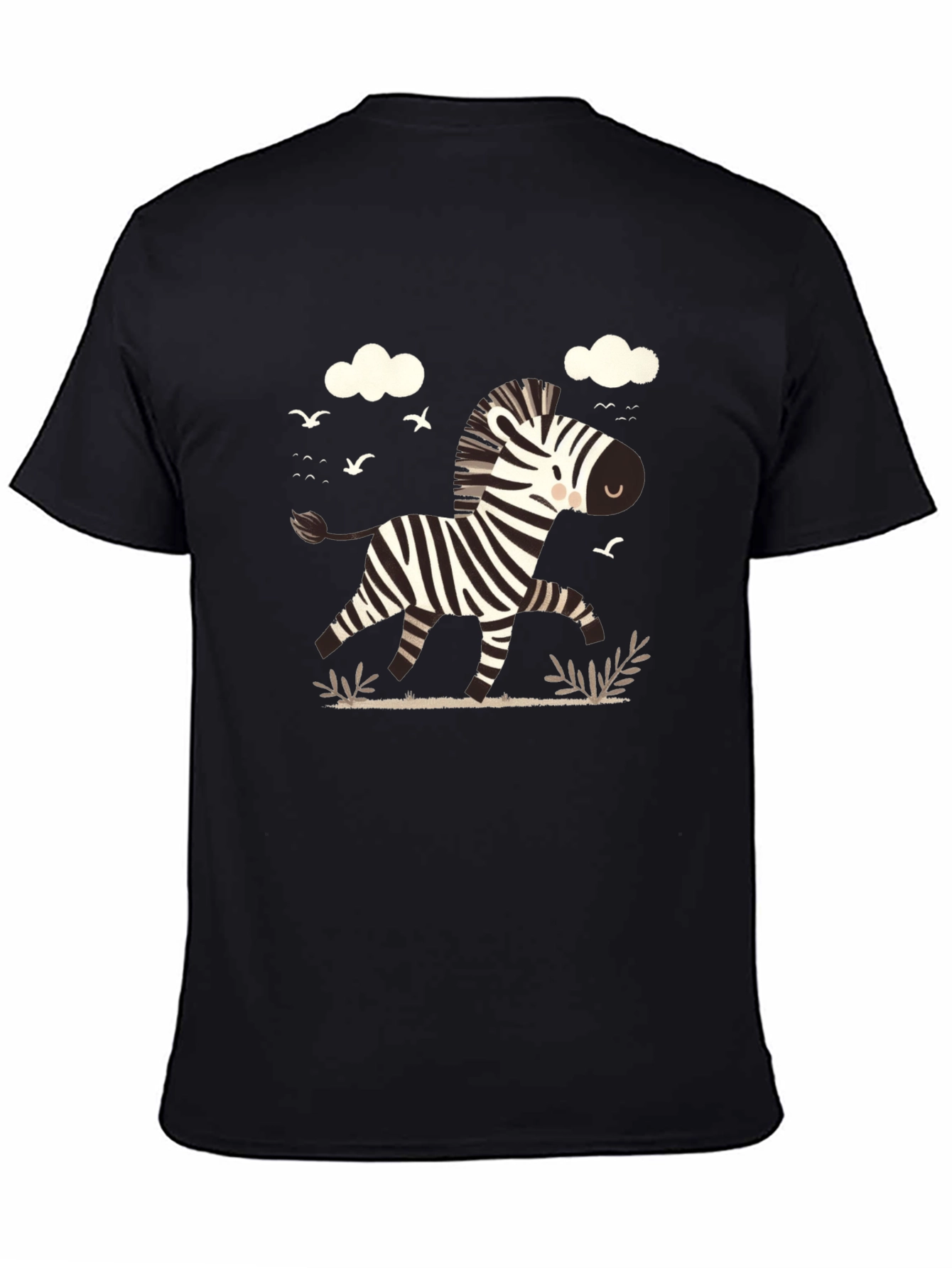 Black Zebra Graphic Tee - Black Cotton Blend view 4