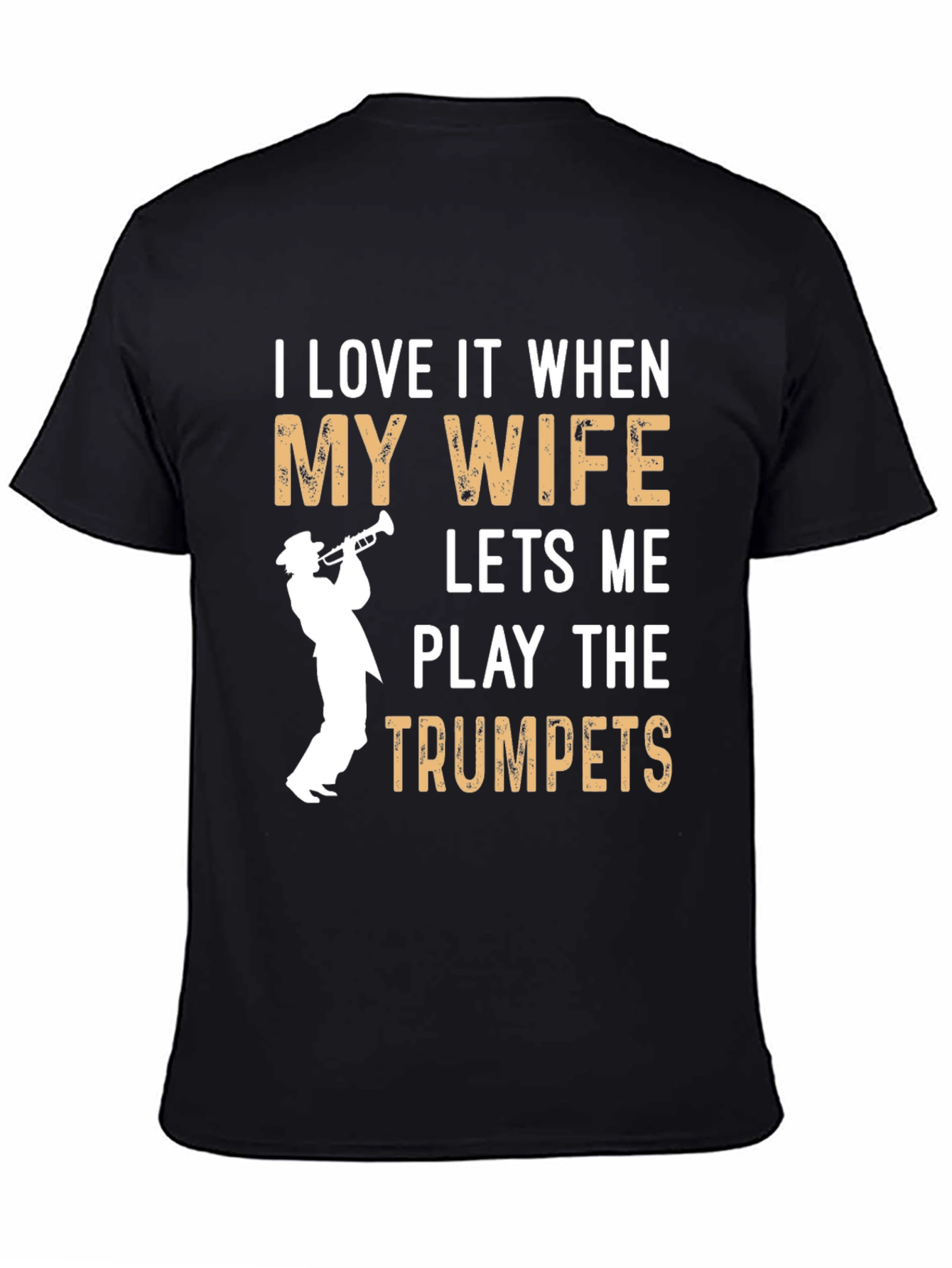 Black I Love It When My Wife Trumpets T-Shirt view 4