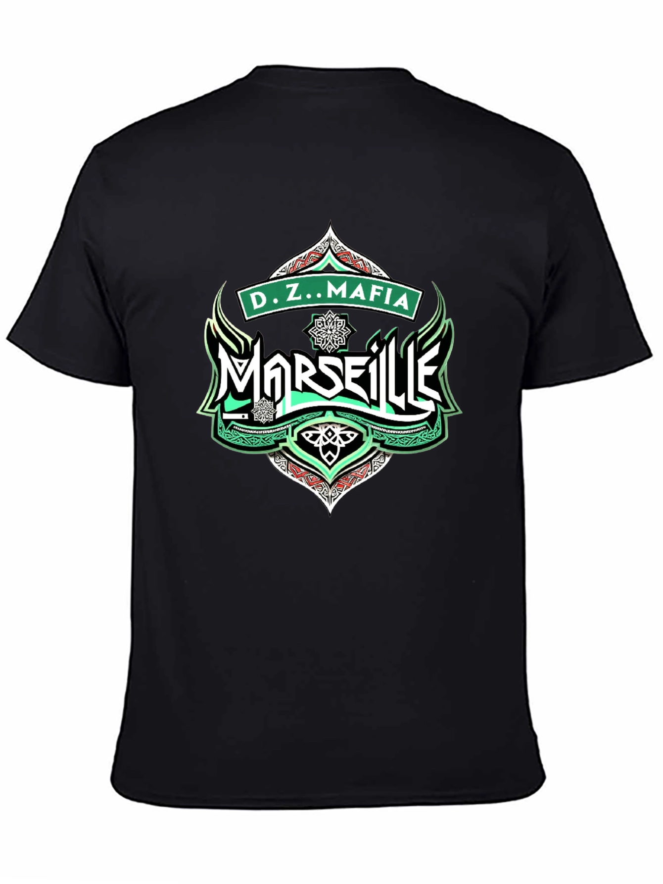 Black D.Z. Mafia Marseille Black T-Shirt view 4