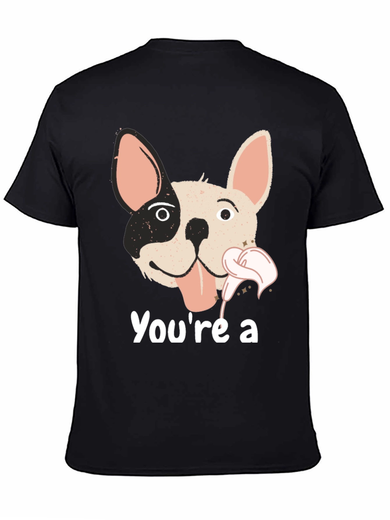 Black Funny Dog Graphic T-Shirt view 4