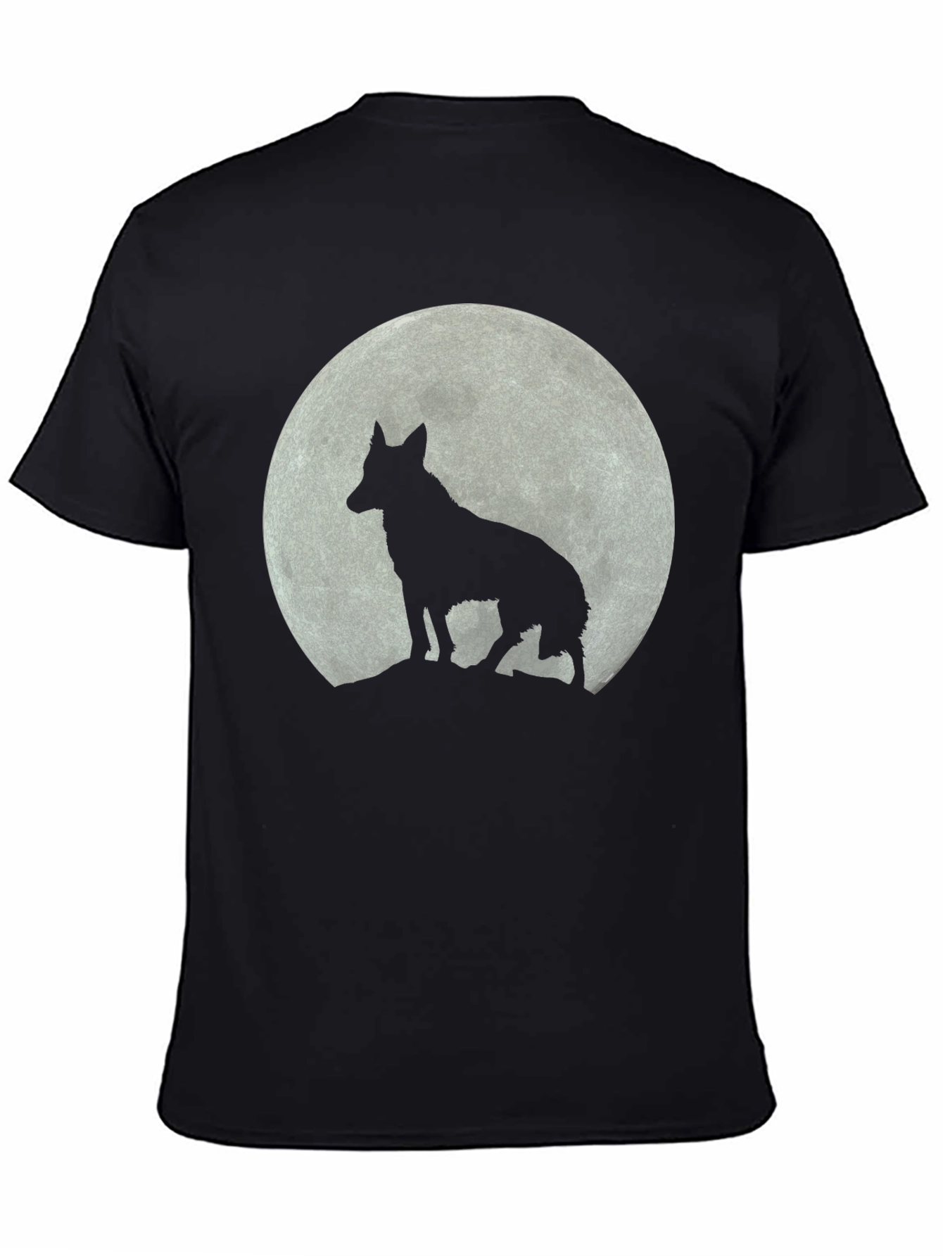 Black Wolf Moon Graphic T-Shirt - Black view 4