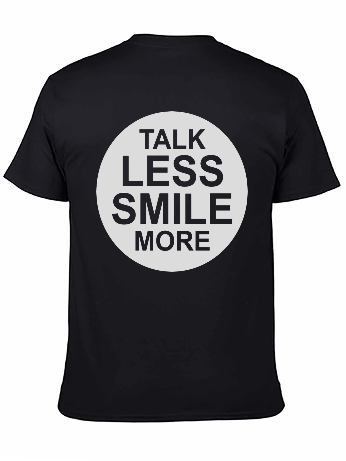 Black Talk Less Smile More Graphic Tee - Black view 4