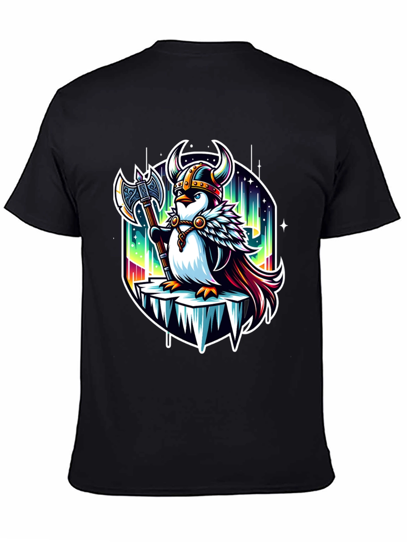 Black Viking Penguin Graphic T-Shirt view 4