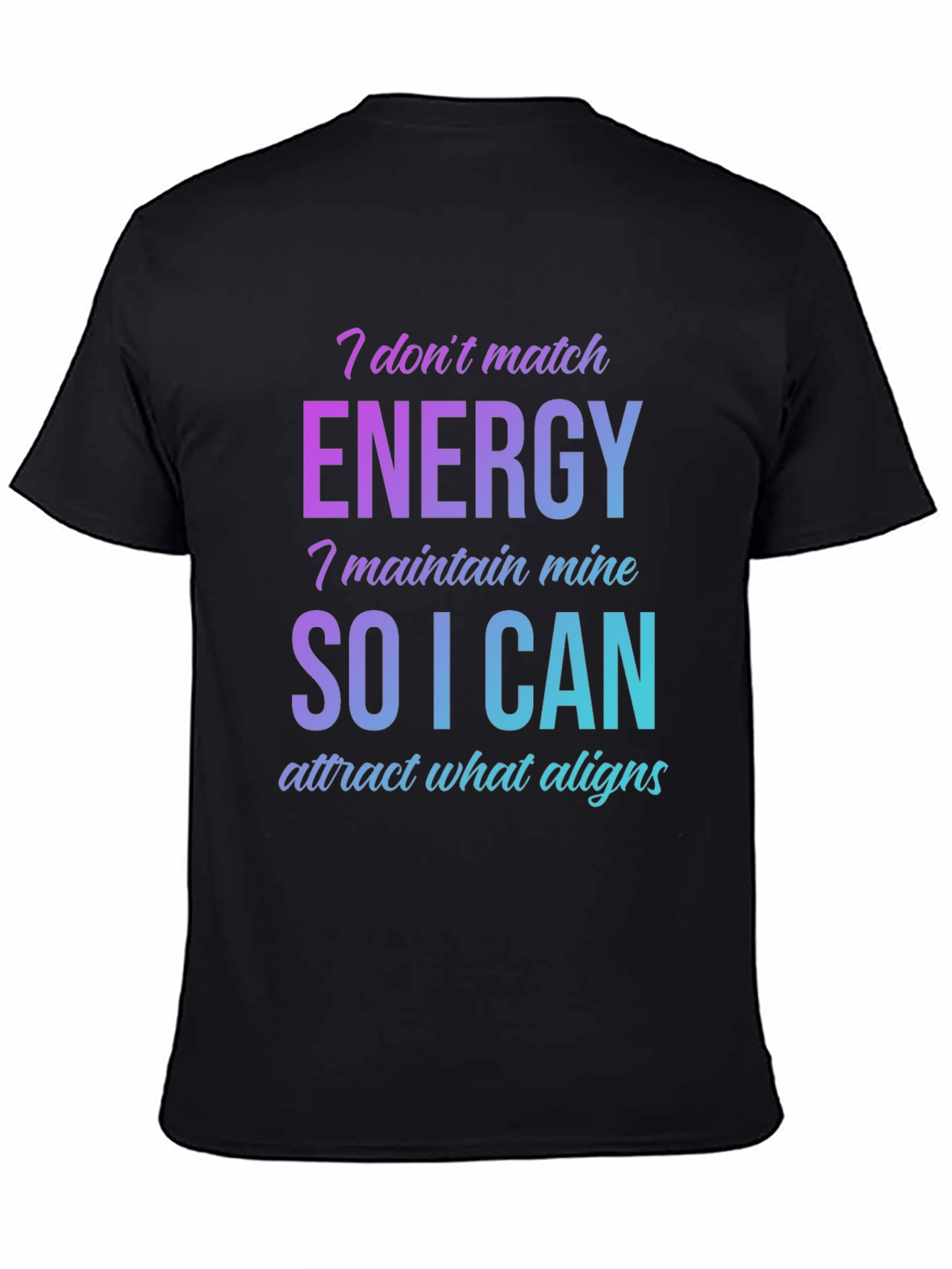 Black Energy Alignment Graphic Tee - Trendy Black Shirt view 4