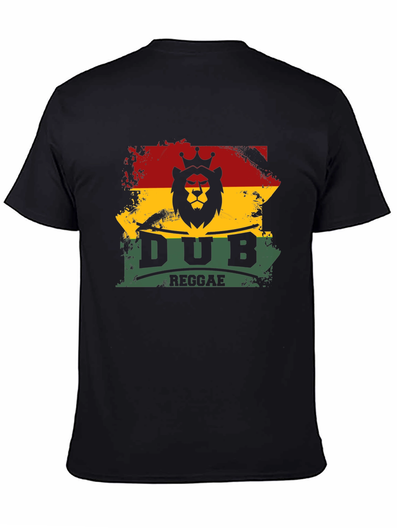 Black Rasta Lion Dub Reggae T-Shirt view 4