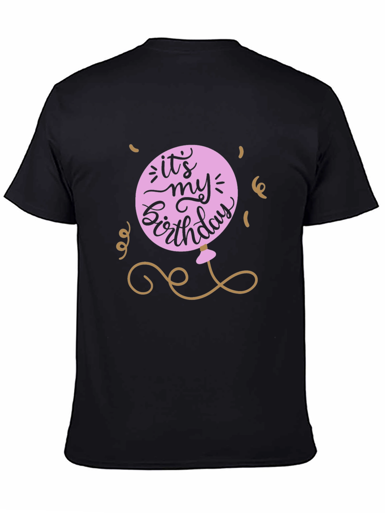 Black It's My Birthday Graphic Tee - Black view 4
