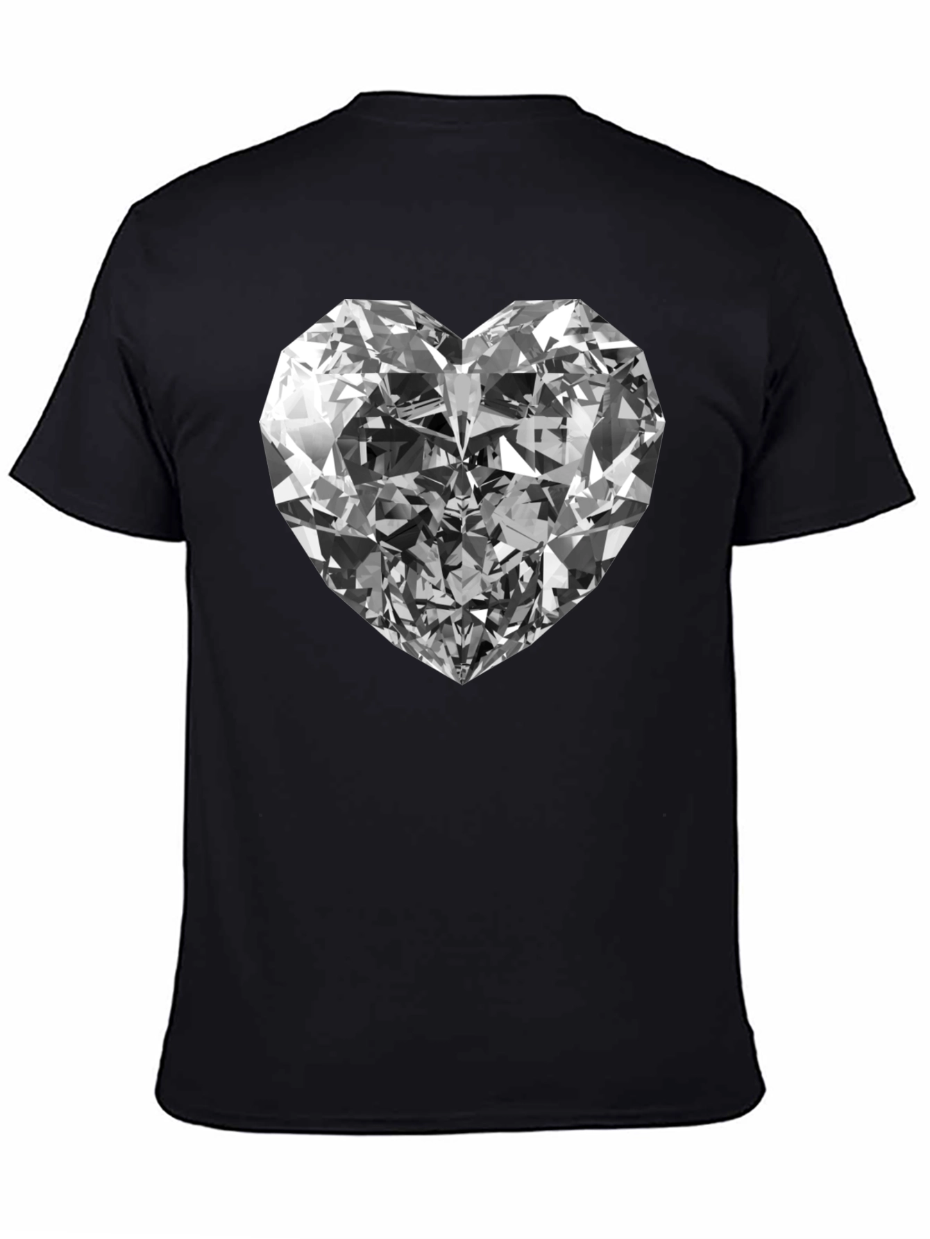 Black Diamond Heart Graphic Tee - Black view 4