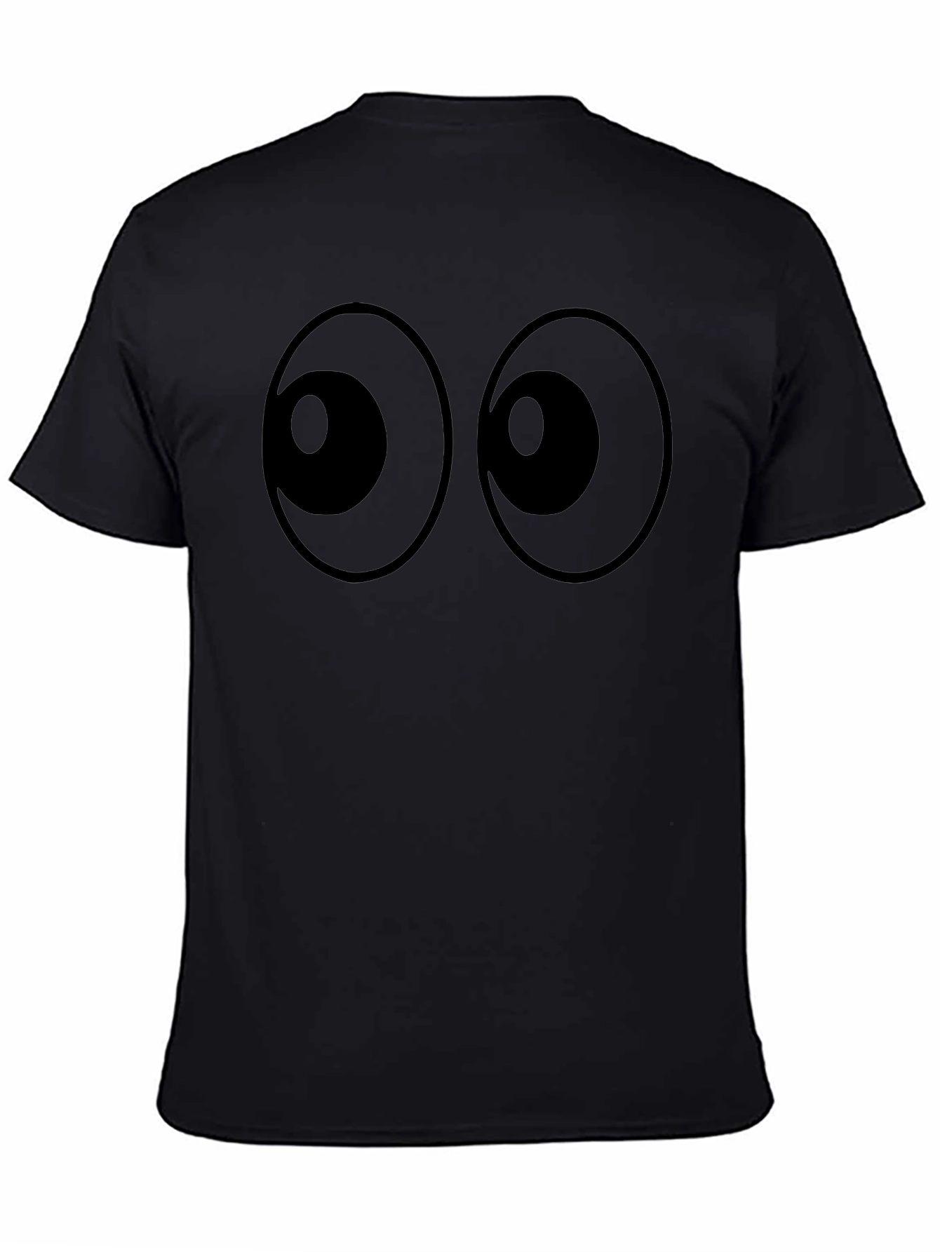 Black Googly Eyes Black T-Shirt view 4