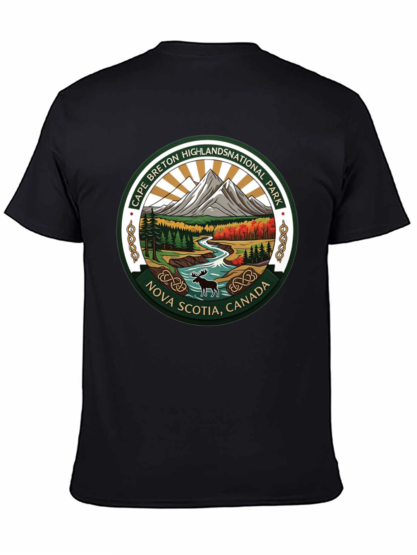 Black Cape Breton Highlands National Park T-Shirt view 4