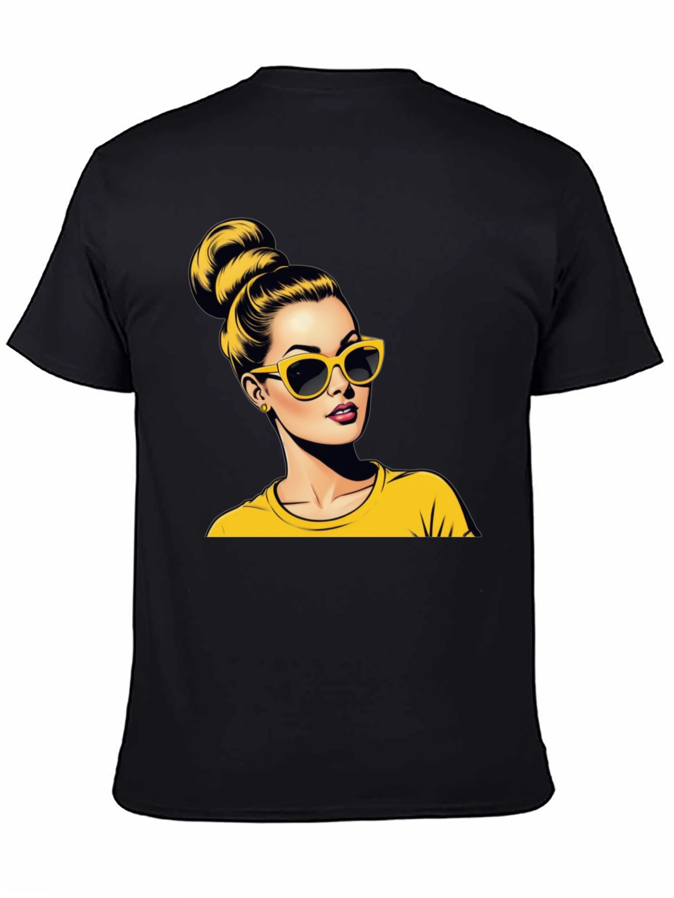 Black Retro Chic Graphic Tee view 4