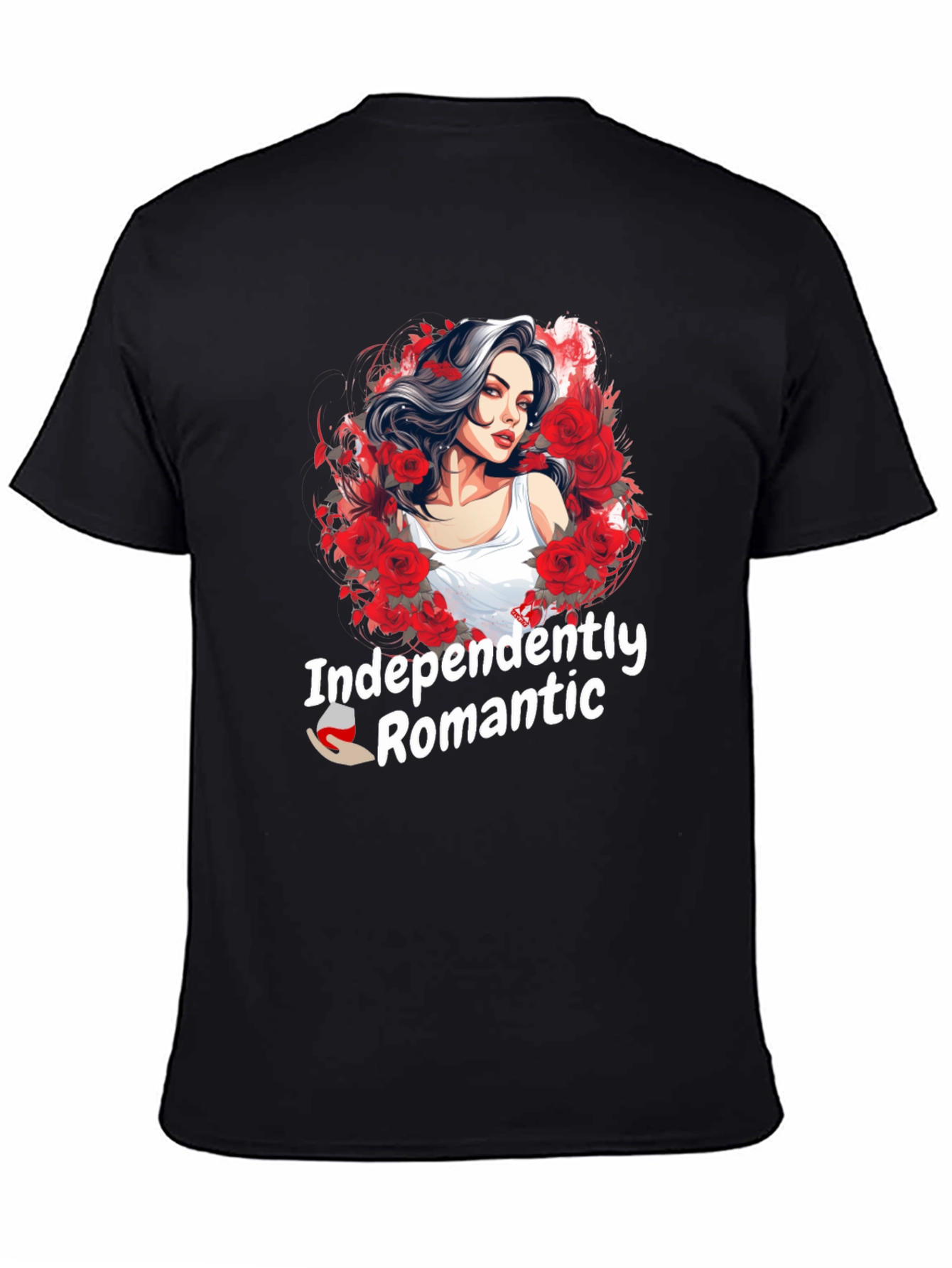 Black Independently Romantic Graphic T-Shirt view 4