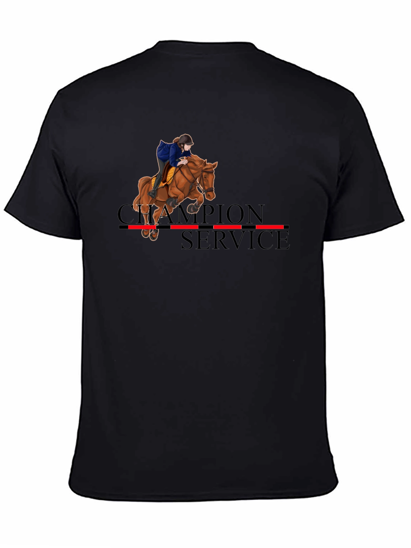 Equestrian Champion Service Black T-Shirt - 4