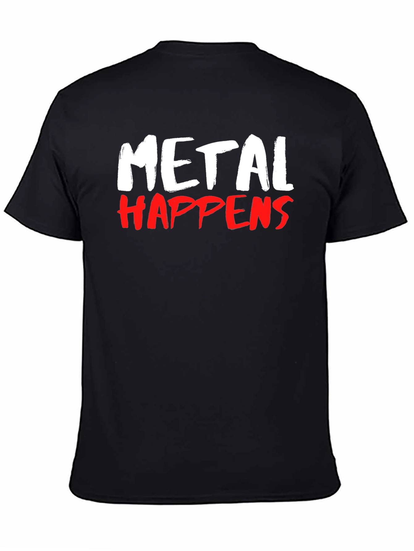 Black Metal Happens Graphic Print T-Shirt - Black view 4