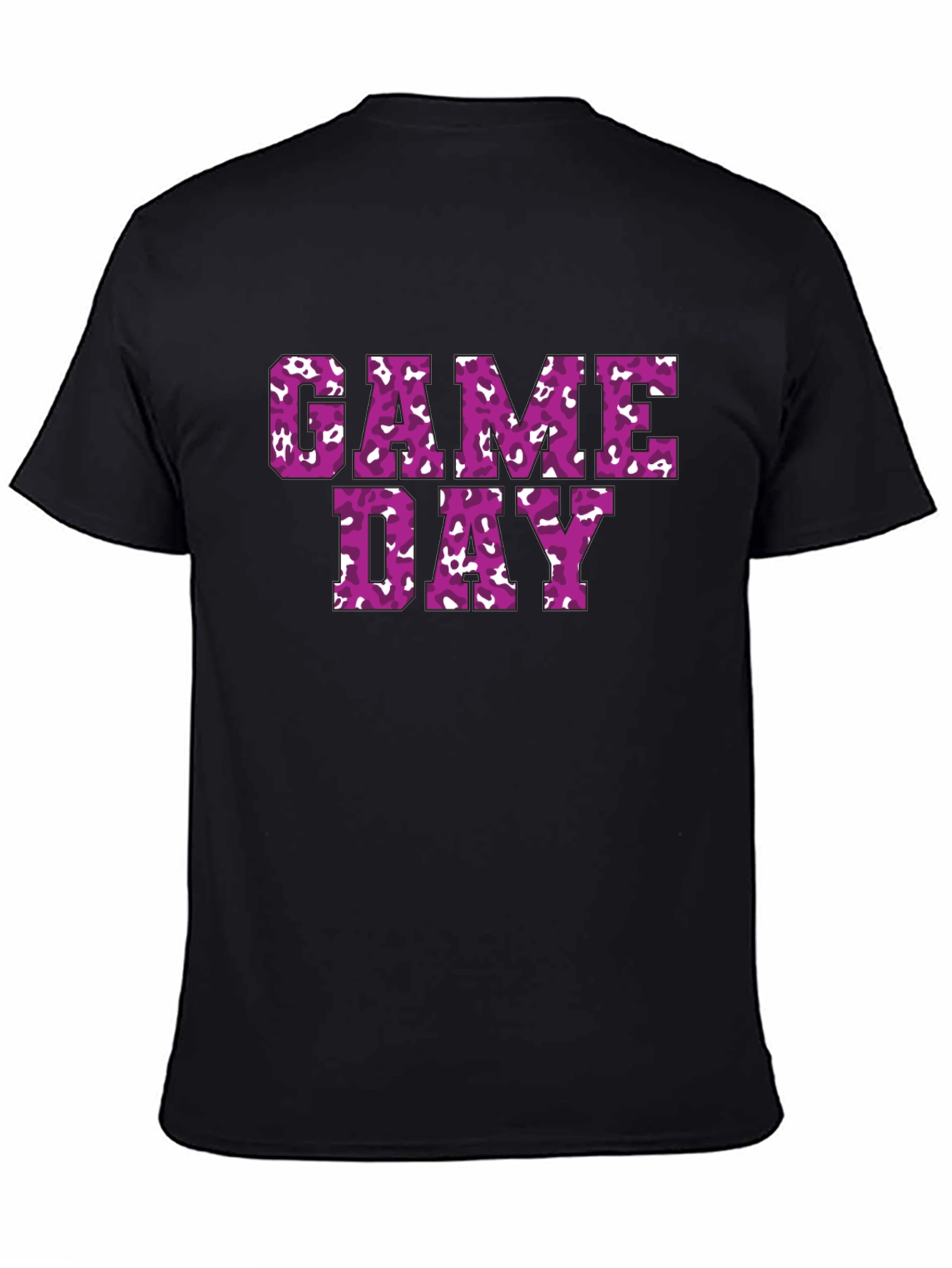 Black Game Day Print T-Shirt view 4
