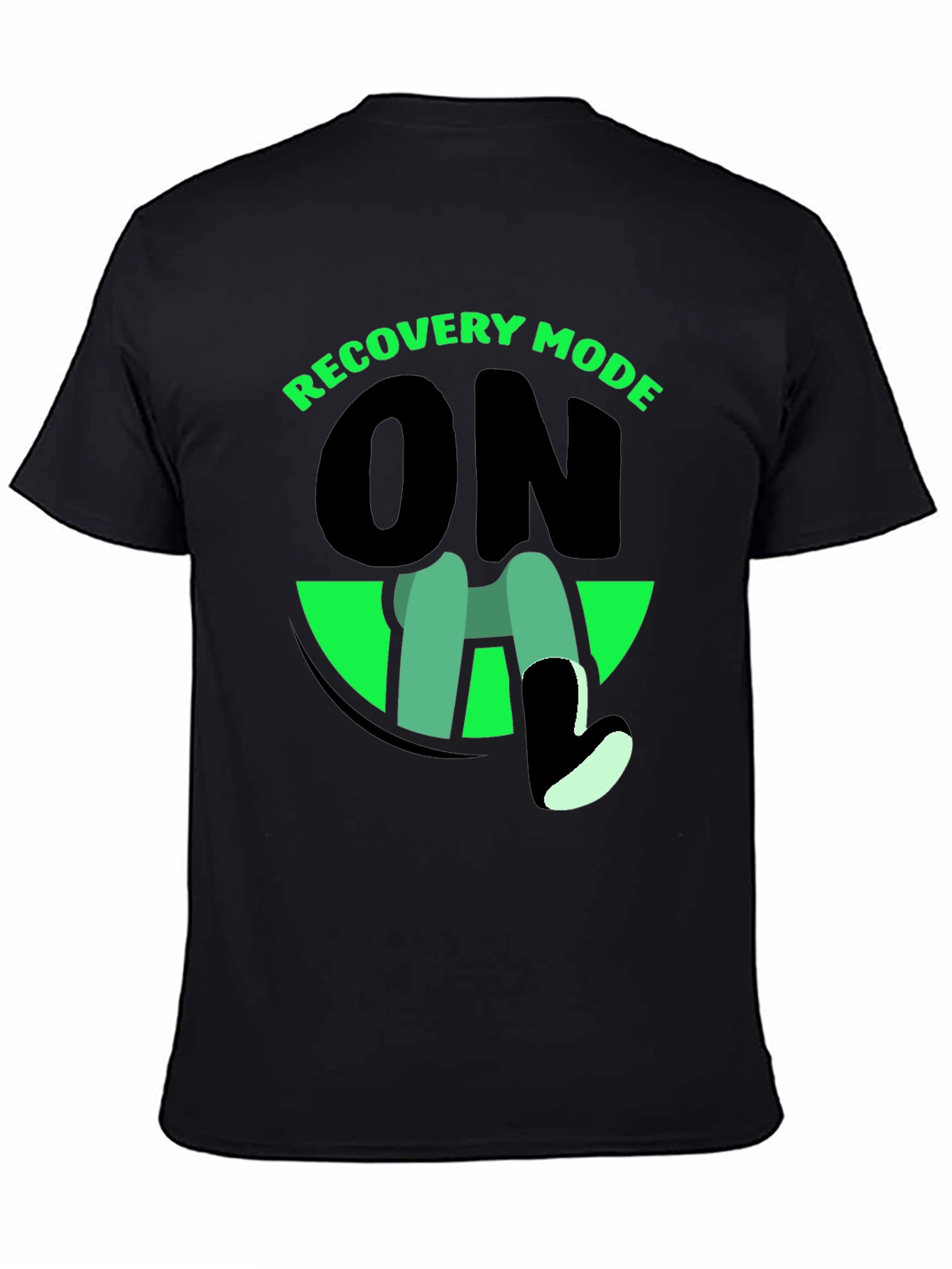 Black Recovery Mode On Graphic T-Shirt view 4
