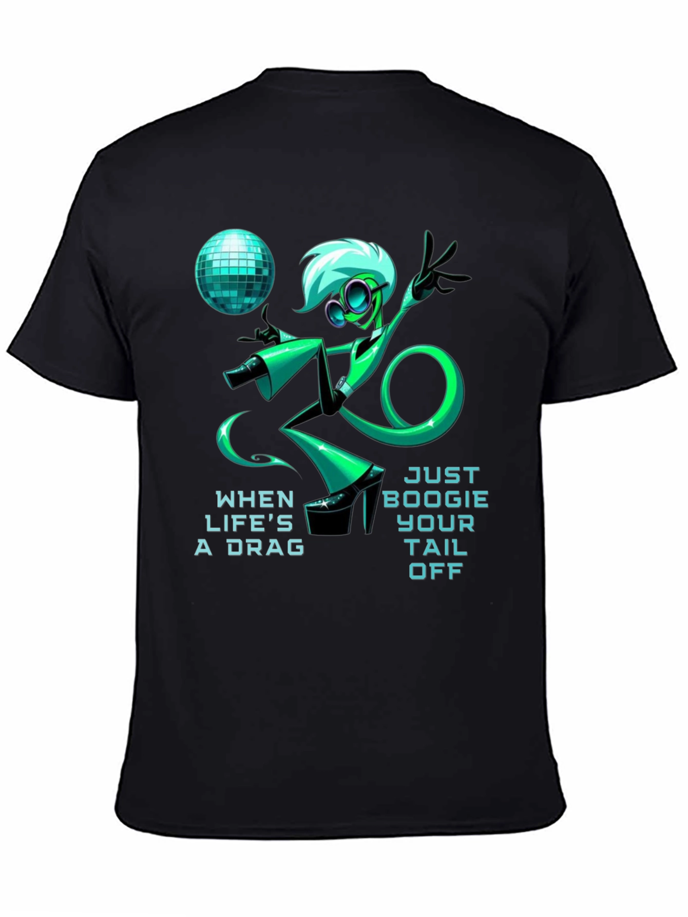 Black Just Boogie Your Tail Off T-Shirt view 4