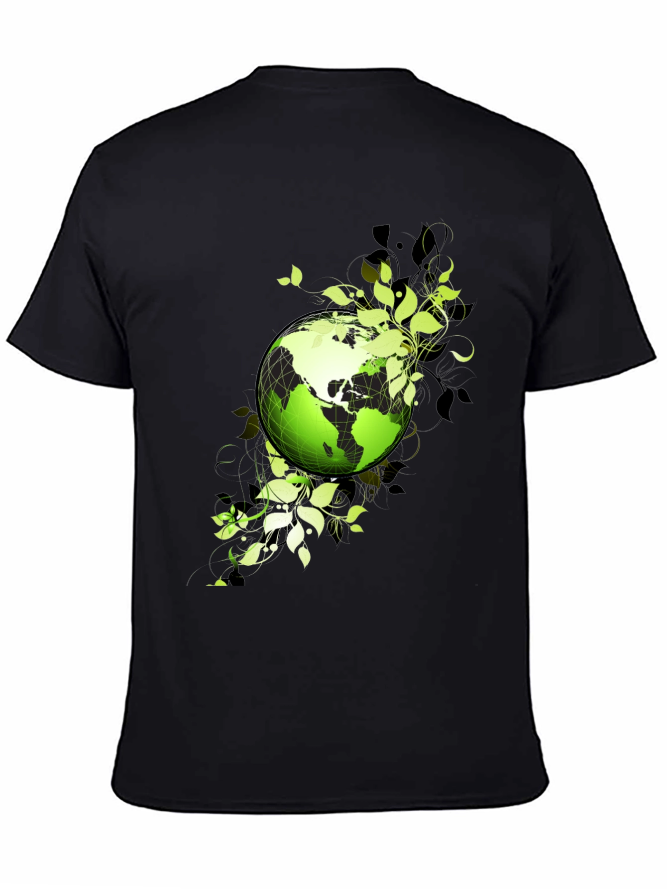 Black Eco Earth Graphic T-Shirt - Black view 4