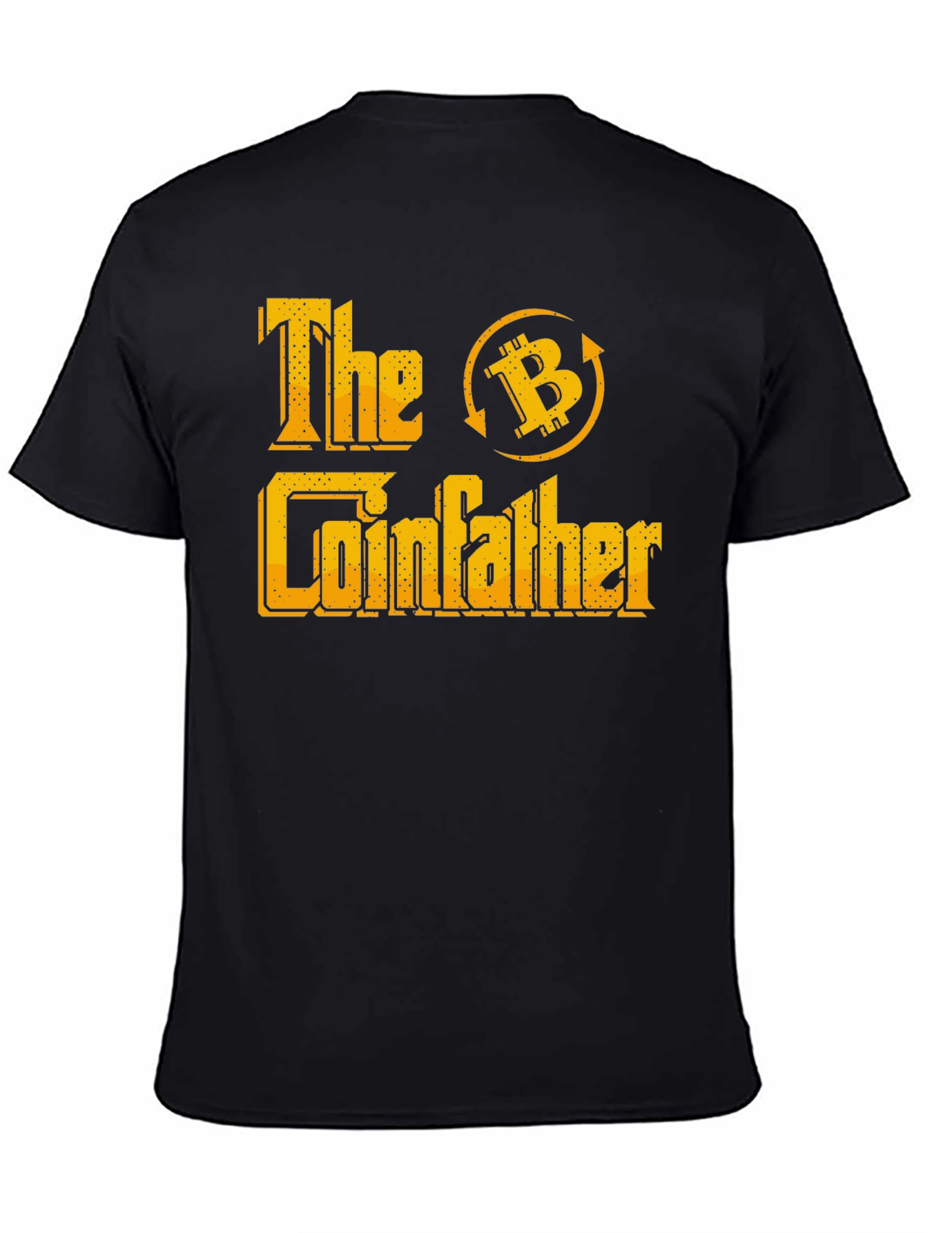 Black The Coinfather Bitcoin Crypto T-Shirt view 4