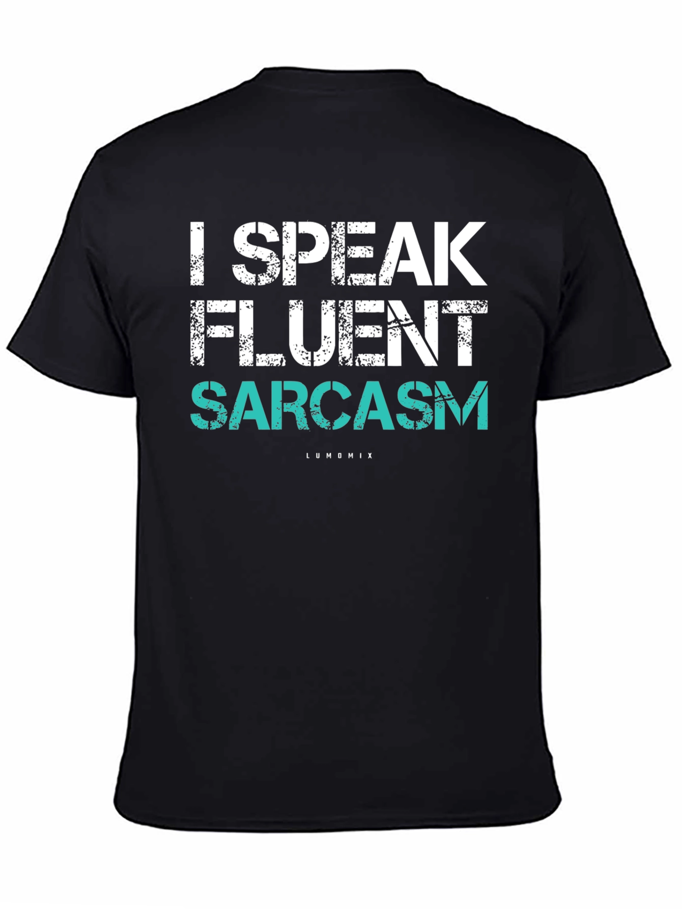 Black Fluent Sarcasm Graphic T-Shirt view 4