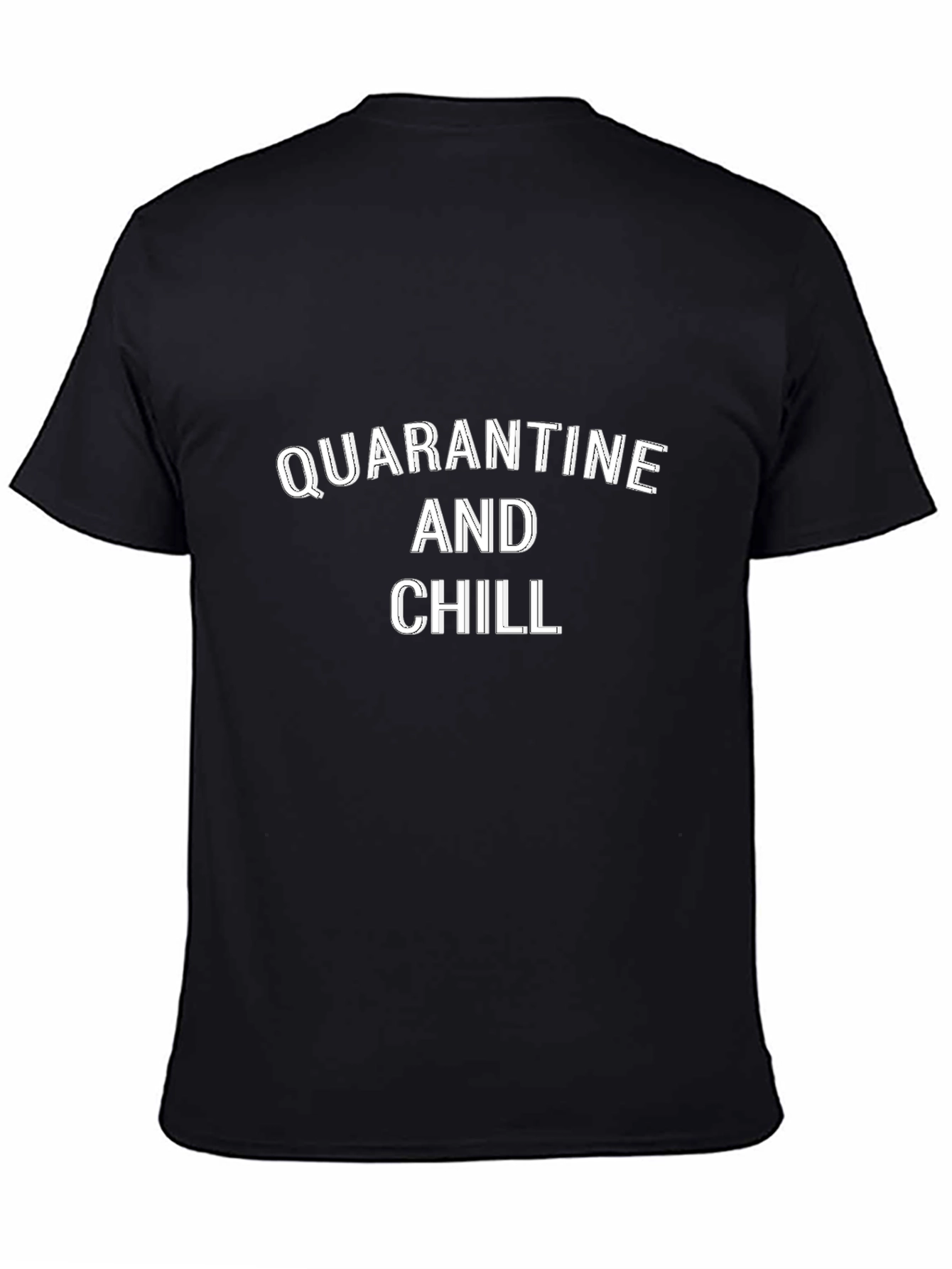 Black Quarantine and Chill Graphic Tee - Black Cotton Blend view 4